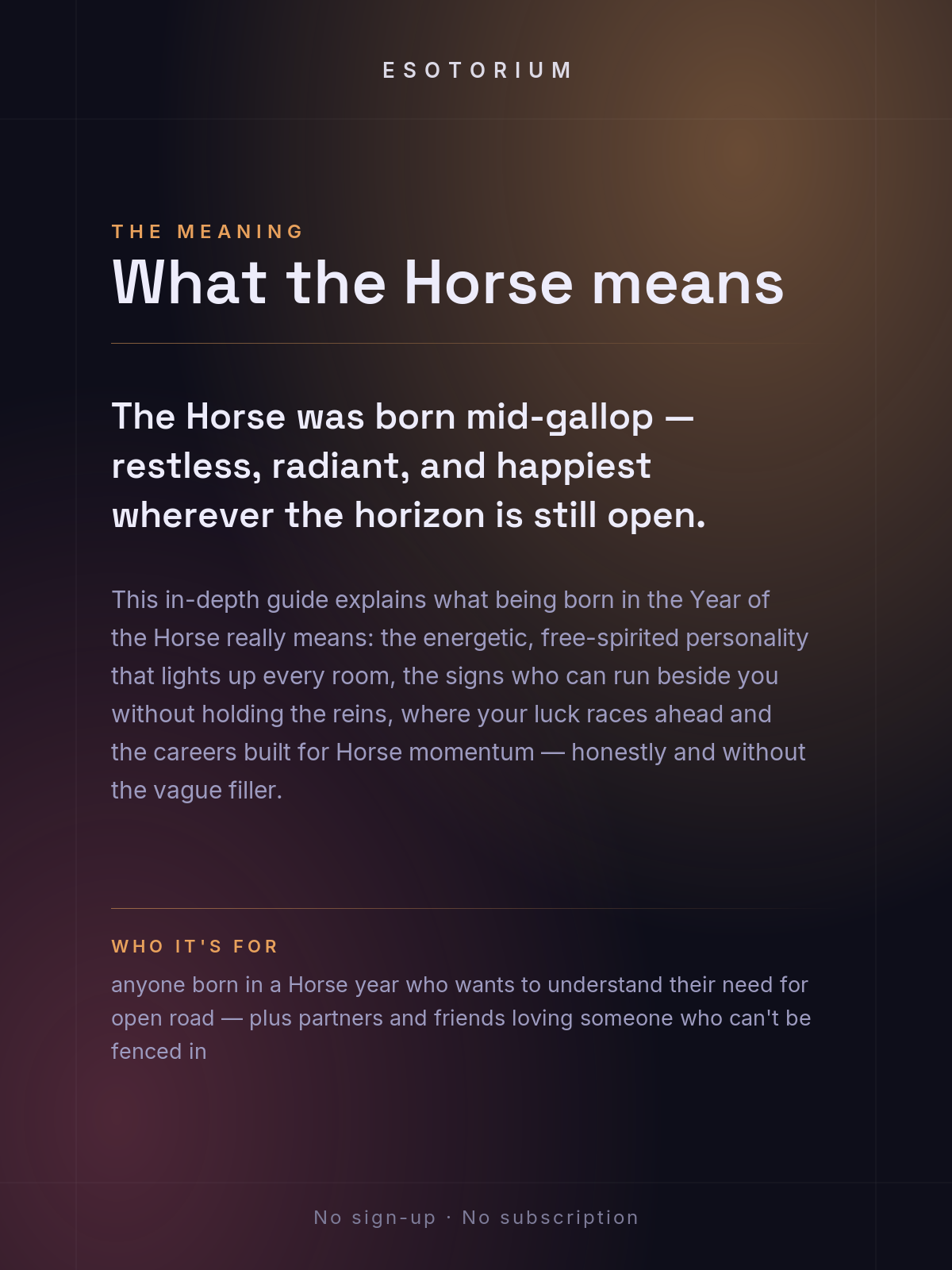 Year of the Horse — Personality & Destiny — what it means