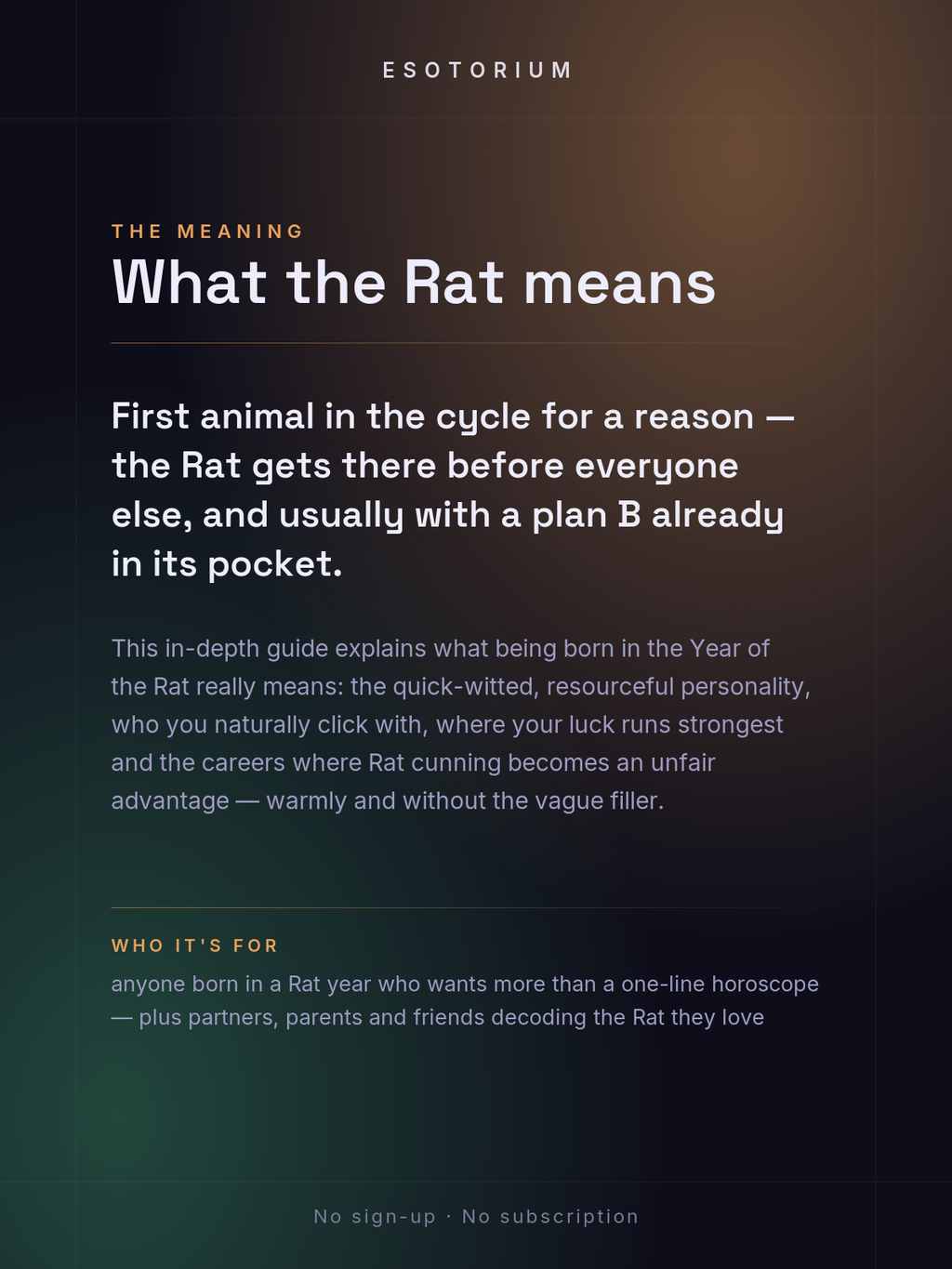Year of the Rat — Personality & Destiny — what it means