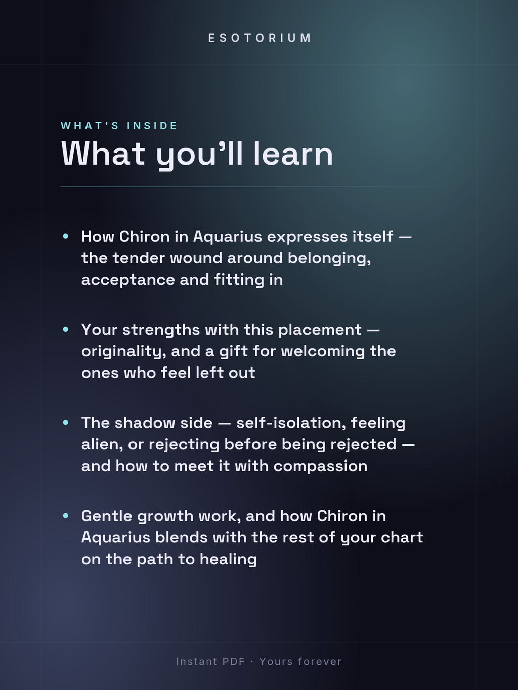 Chiron in Aquarius — Meaning in Your Birth Chart — What's inside