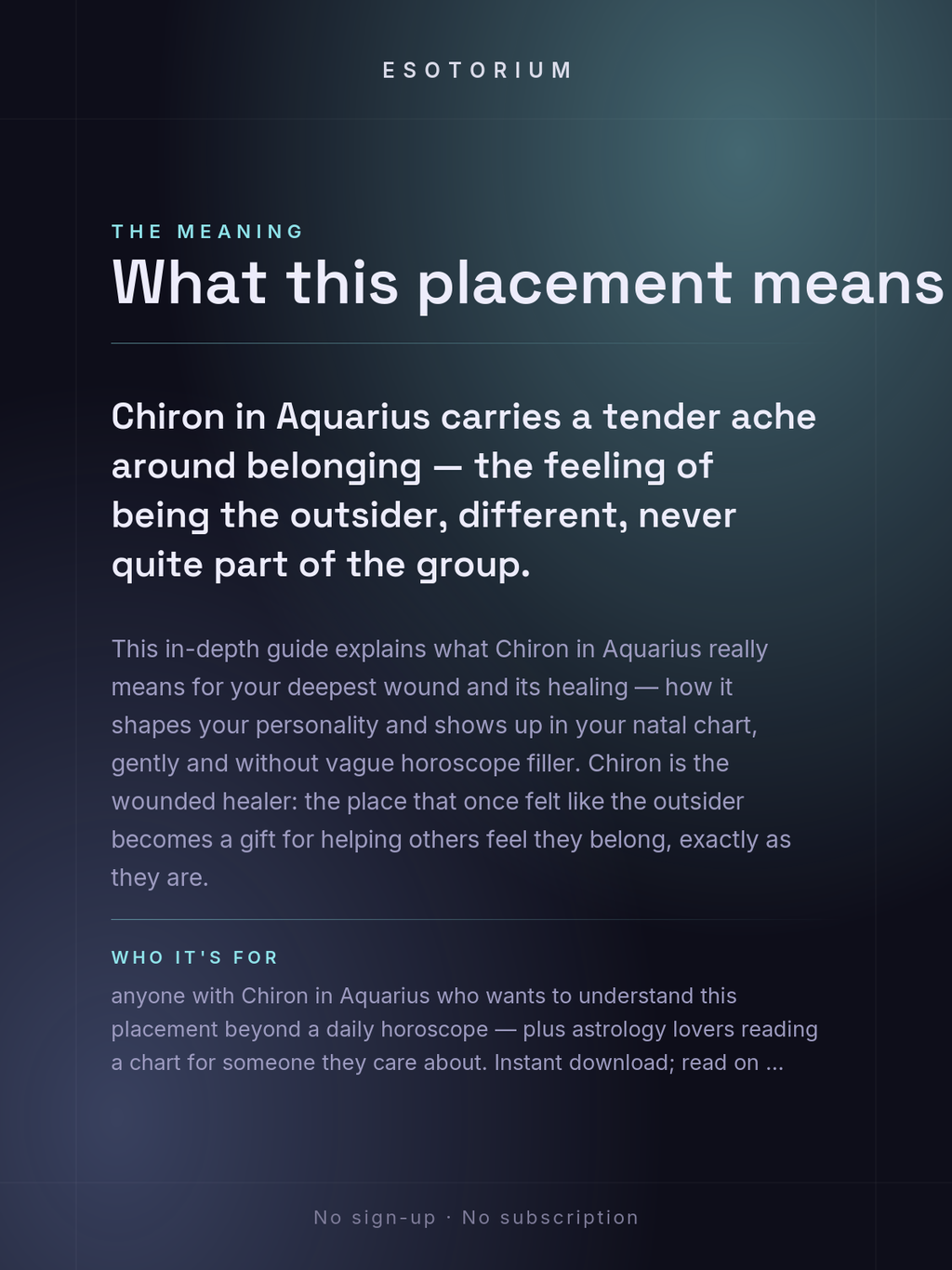 Chiron in Aquarius — Meaning in Your Birth Chart — What it means
