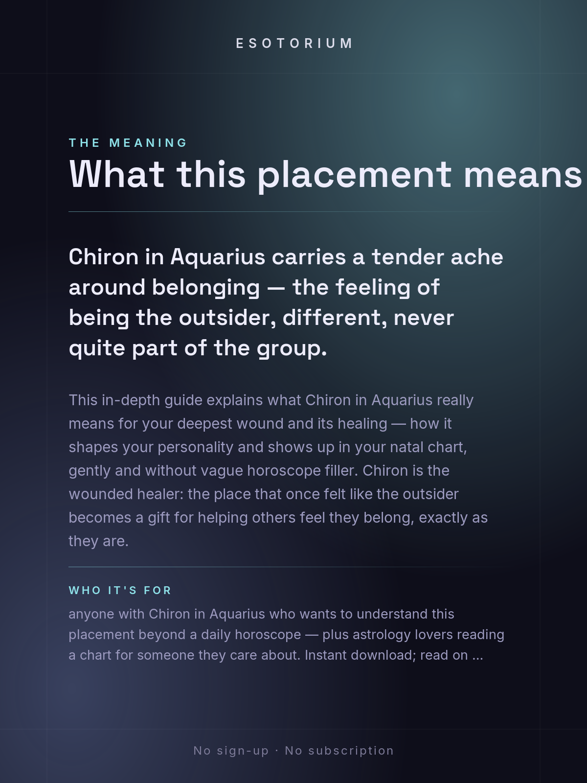 Chiron in Aquarius — Meaning in Your Birth Chart — What it means
