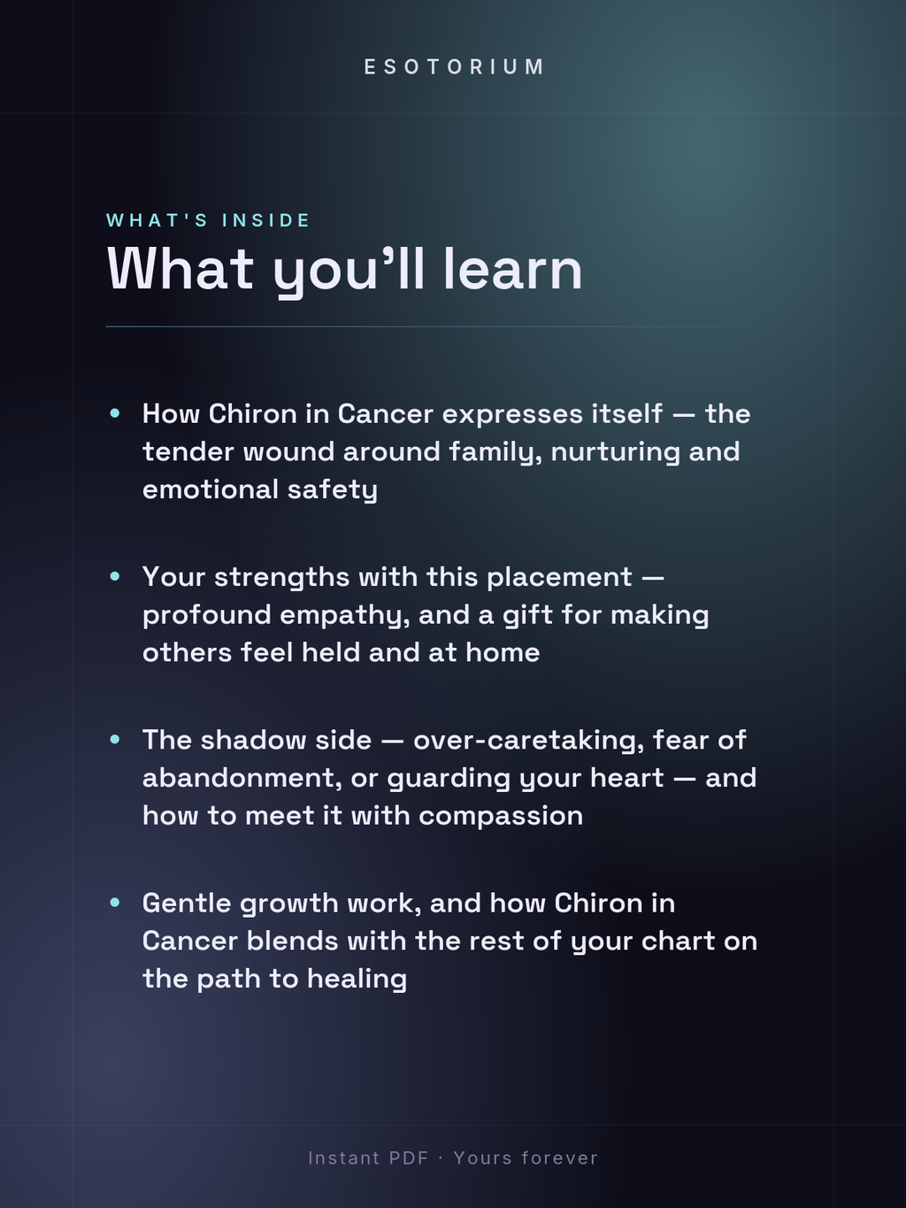 Chiron in Cancer — Meaning in Your Birth Chart — What's inside