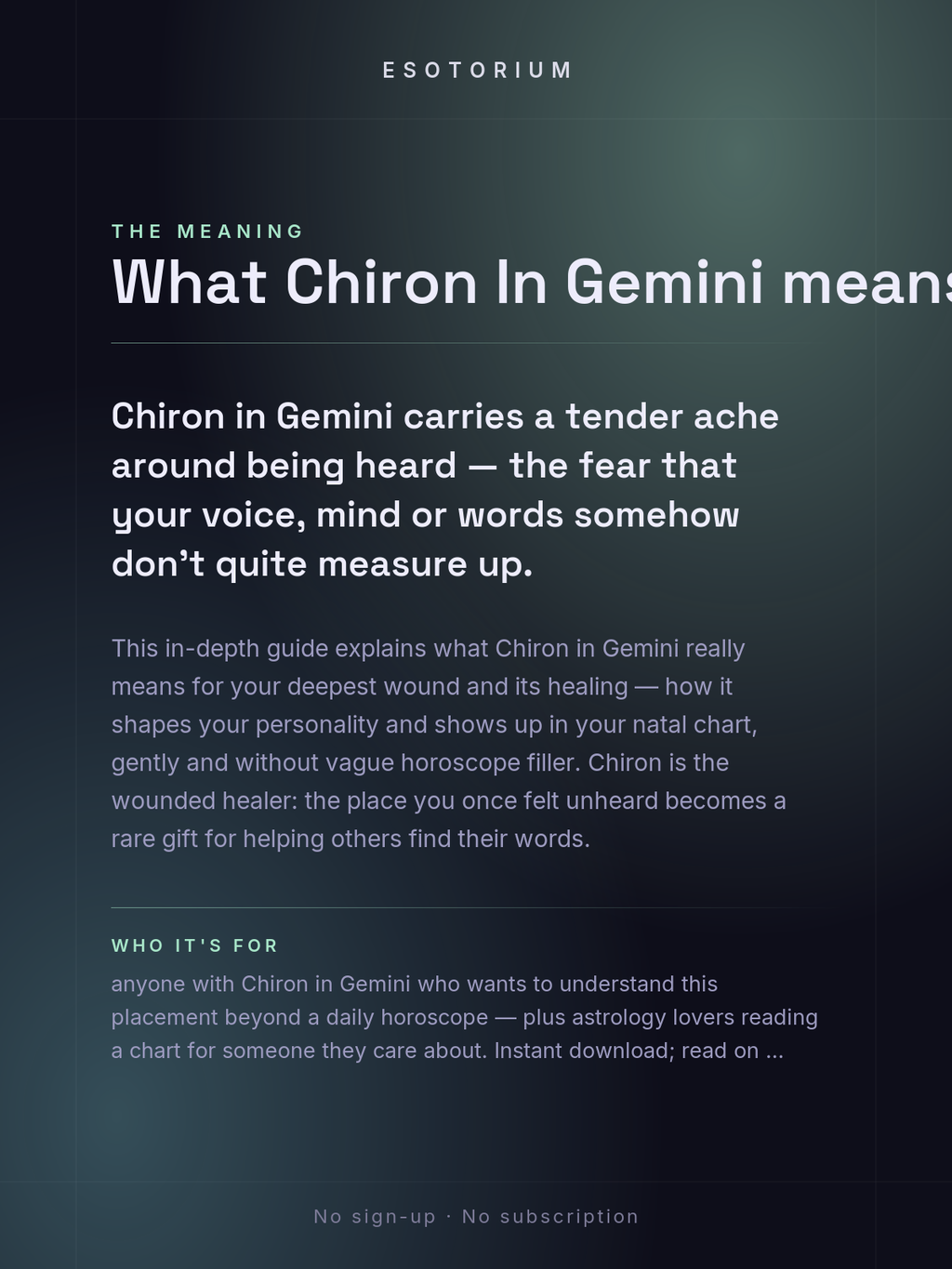 Chiron in Gemini — Meaning in Your Birth Chart — What it means
