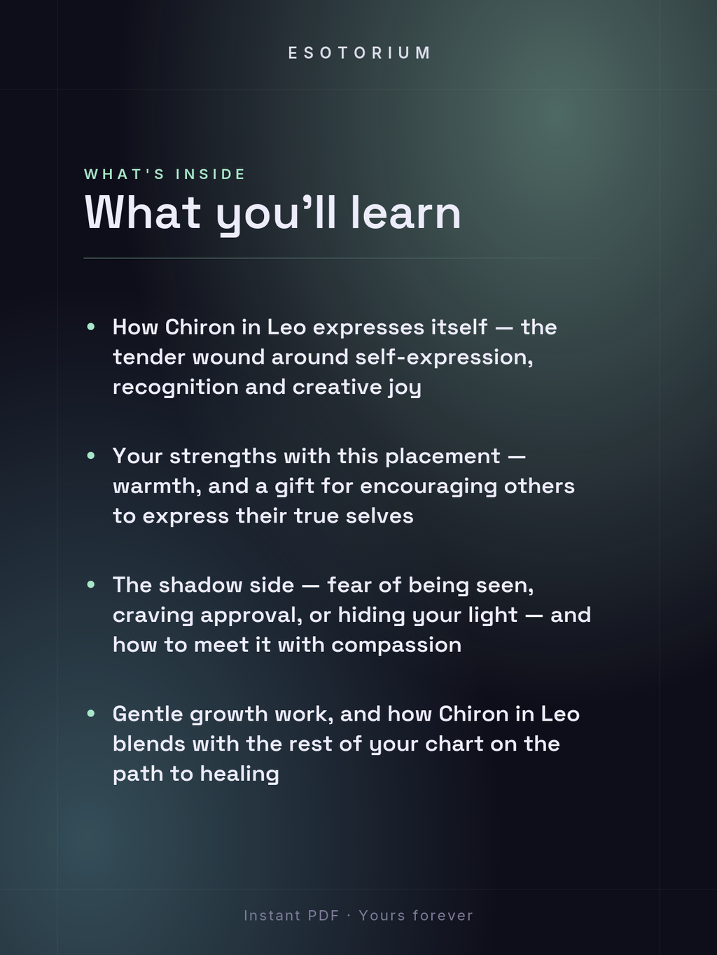Chiron in Leo — Meaning in Your Birth Chart — What's inside