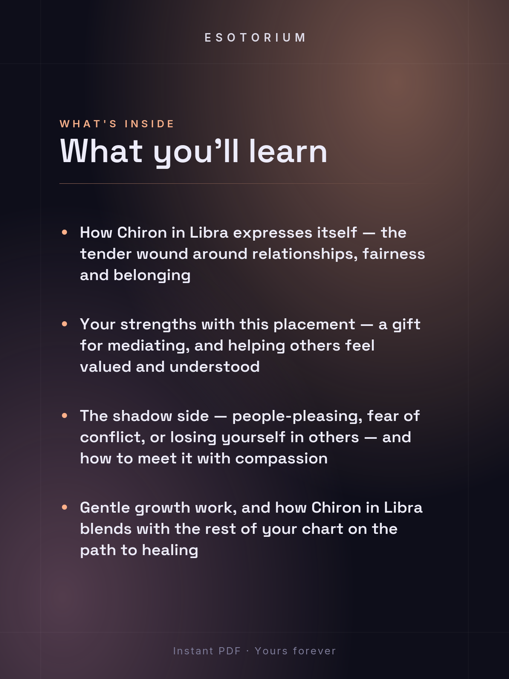 Chiron in Libra — Meaning in Your Birth Chart — What's inside