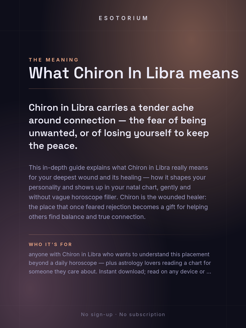 Chiron in Libra — Meaning in Your Birth Chart — What it means