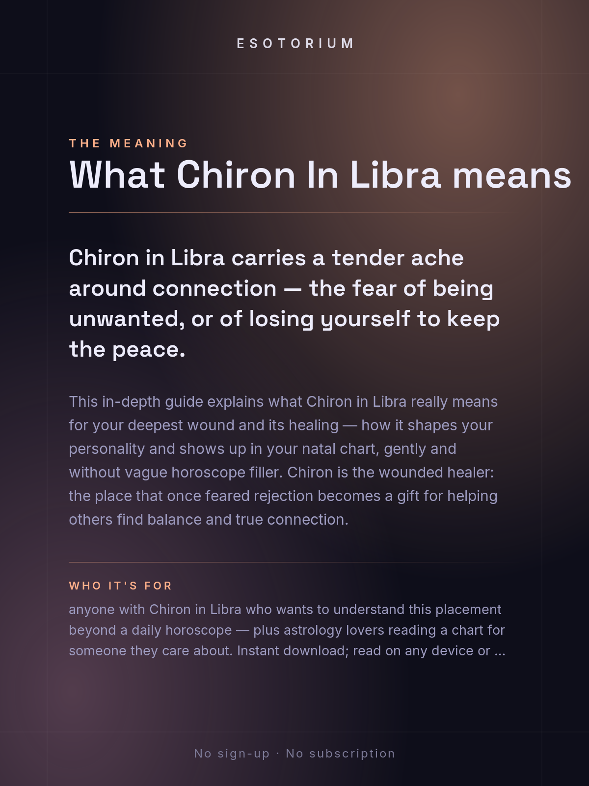 Chiron in Libra — Meaning in Your Birth Chart — What it means