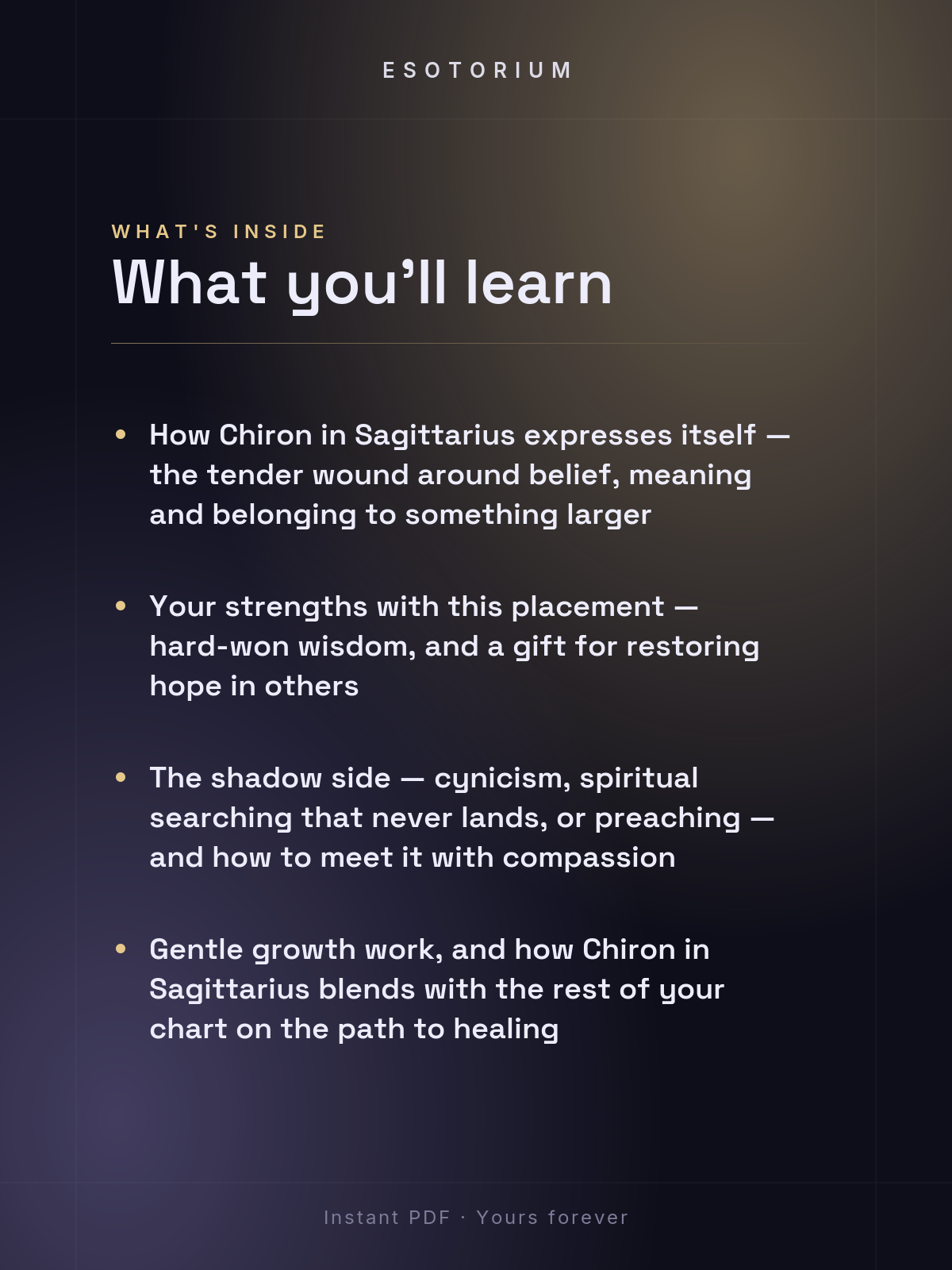 Chiron in Sagittarius — Meaning in Your Birth Chart — What's inside