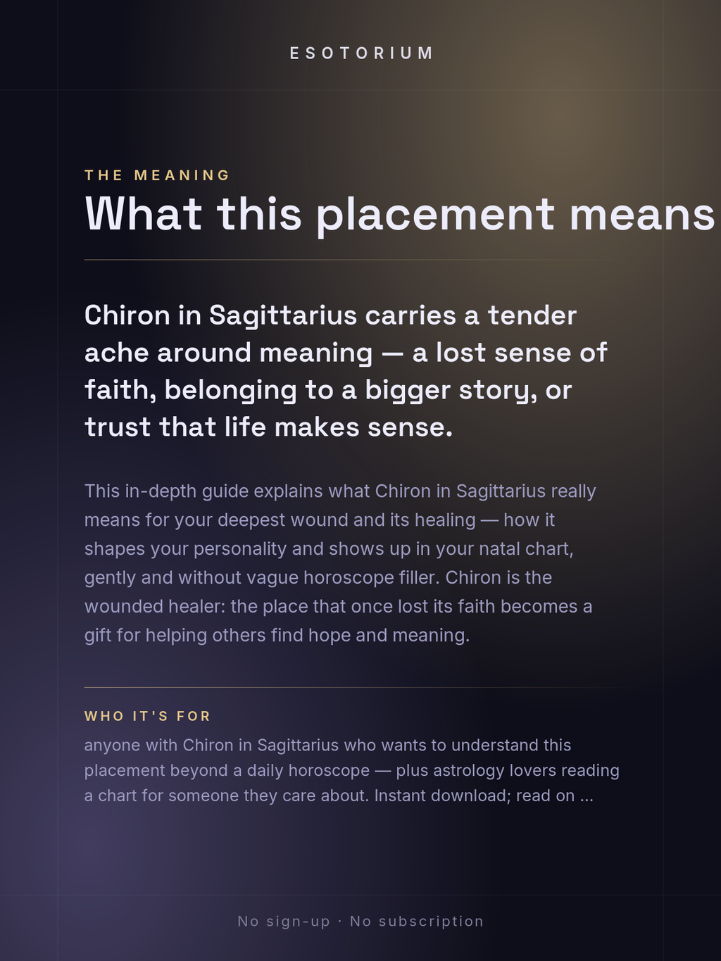 Chiron in Sagittarius — Meaning in Your Birth Chart — What it means