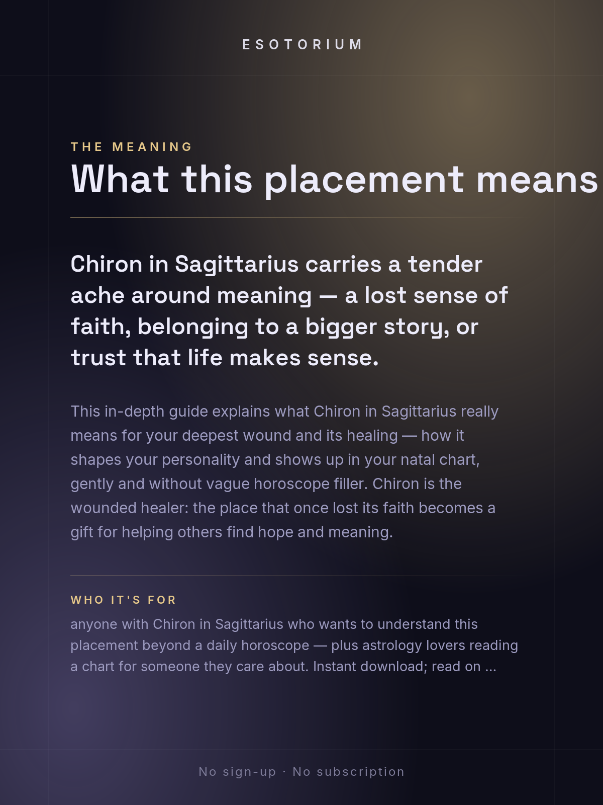 Chiron in Sagittarius — Meaning in Your Birth Chart — What it means