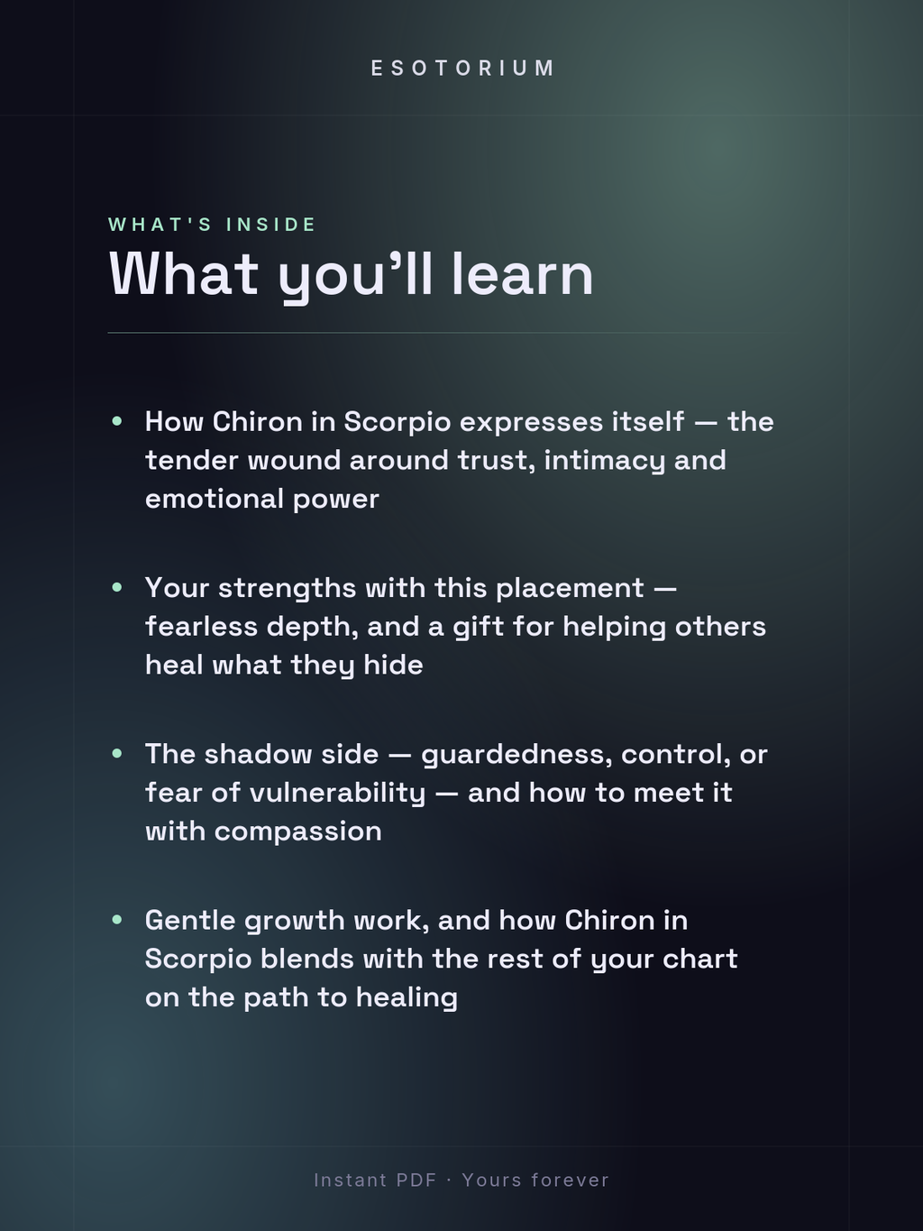 Chiron in Scorpio — Meaning in Your Birth Chart — What's inside