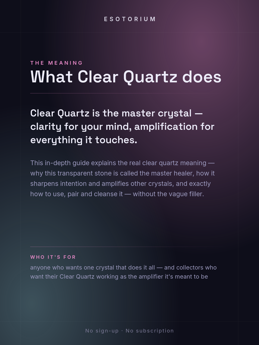 Clear Quartz — Meaning, Uses & Healing Properties — what it means