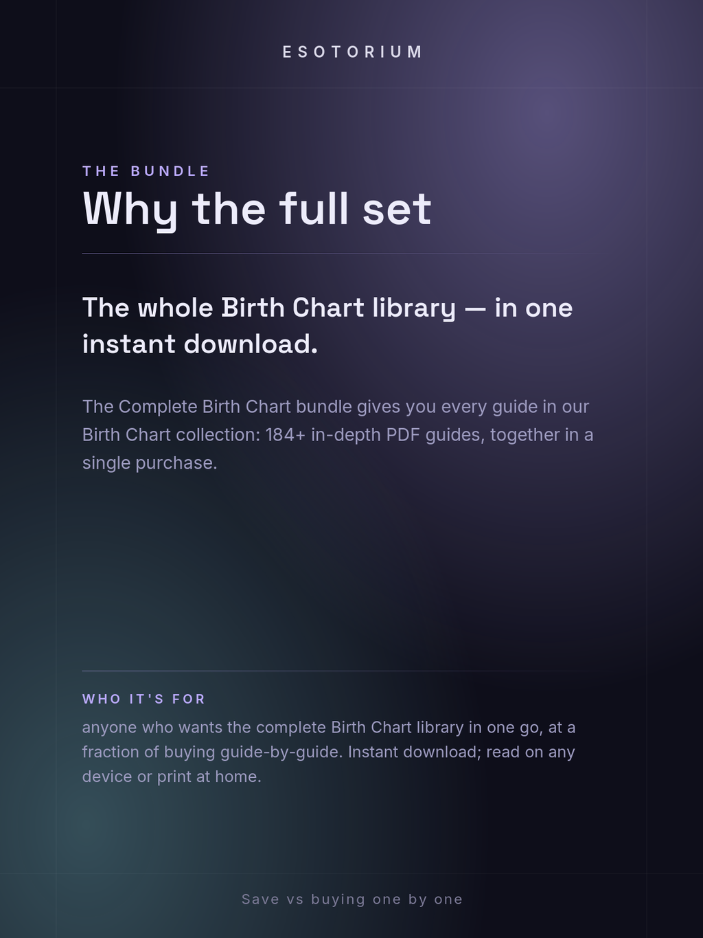 Complete Birth Chart Bundle — Why the full set