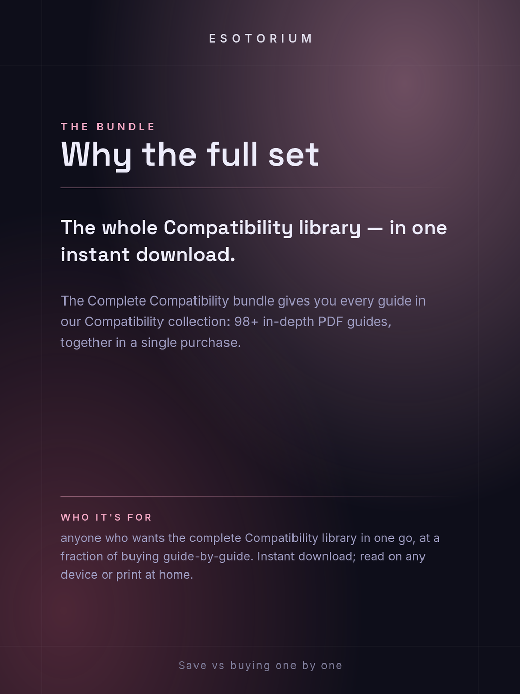 Complete Compatibility Bundle — Why the full set