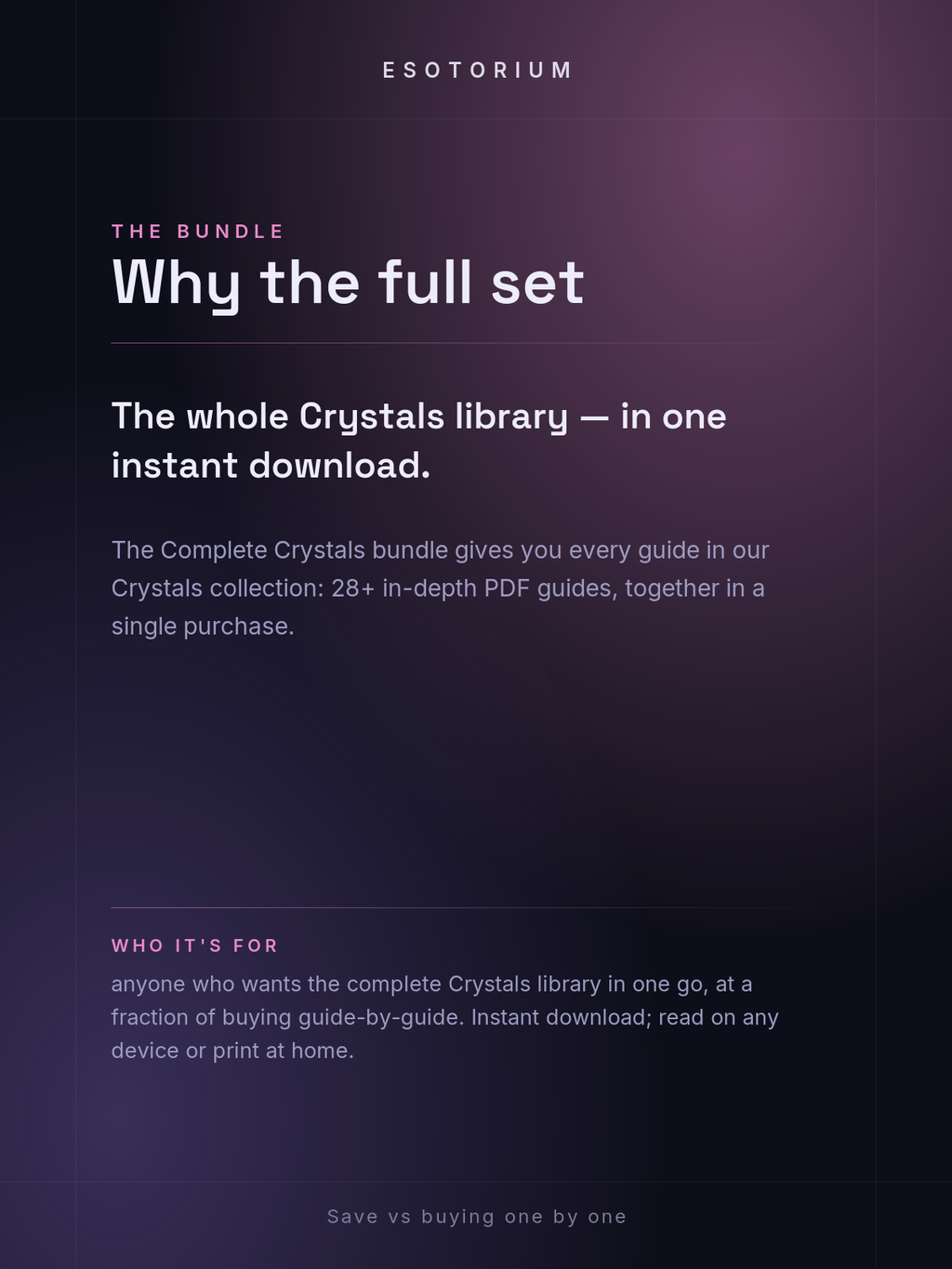 Complete Crystals Bundle — Why the full set