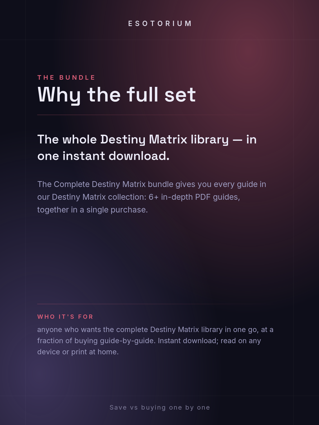 Complete Destiny Matrix Bundle — Why the full set