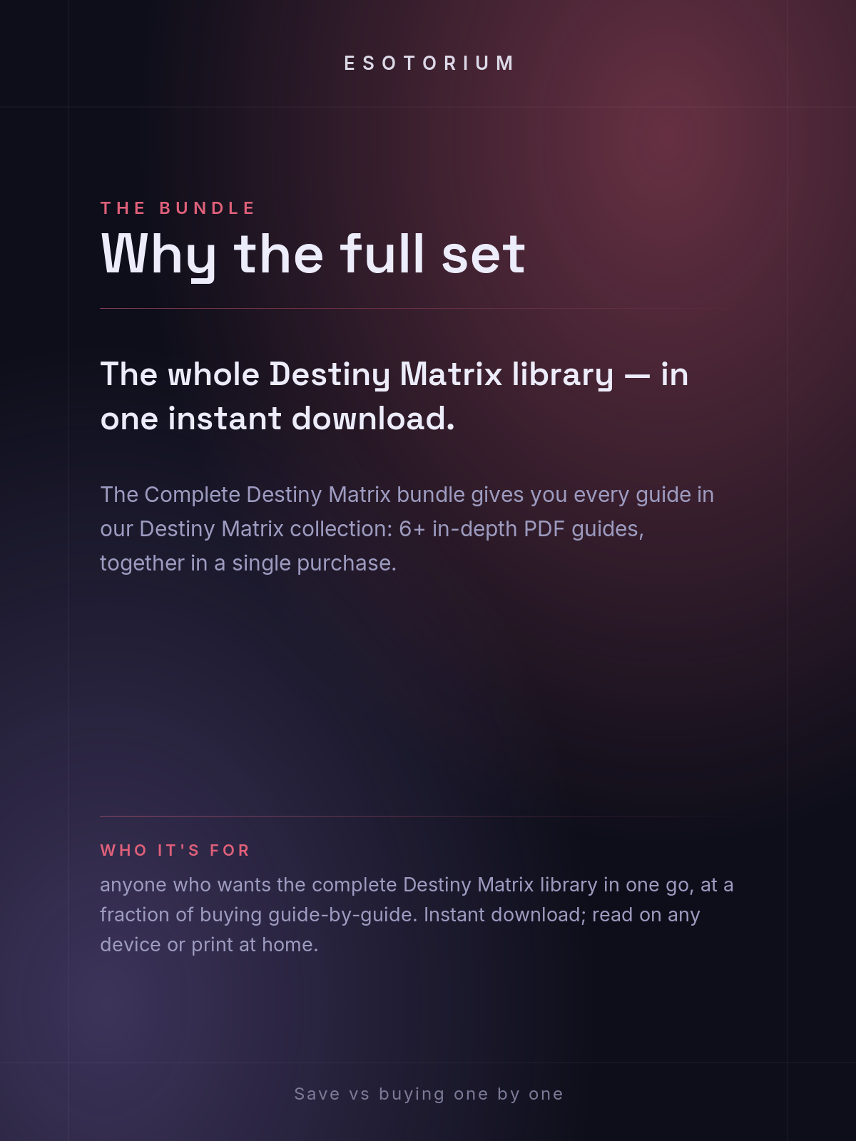 Complete Destiny Matrix Bundle — Why the full set