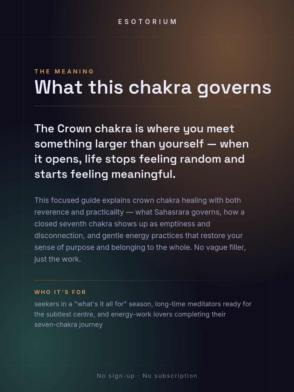 Crown Chakra — Healing & Balancing Guide — what it means