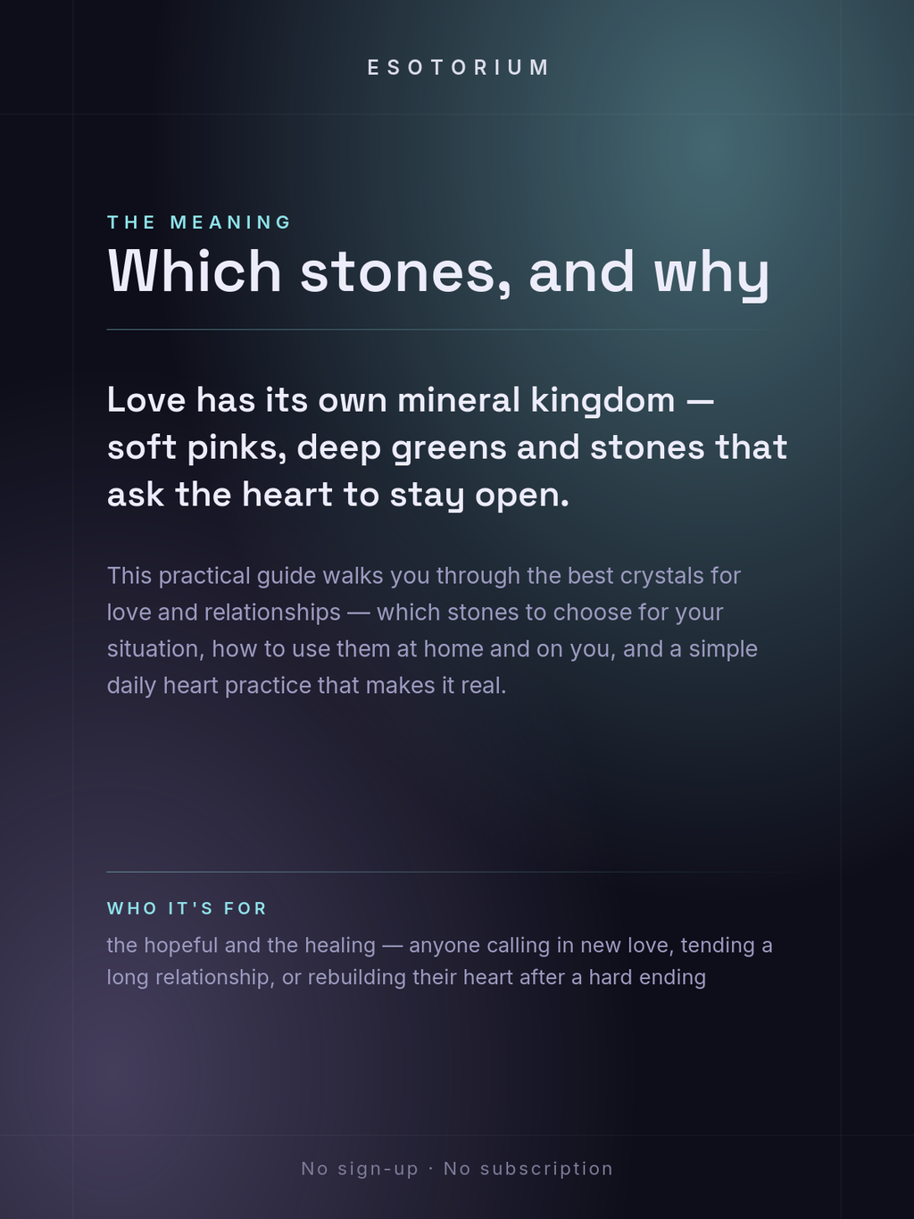 Crystals for Love & Relationships — what it means
