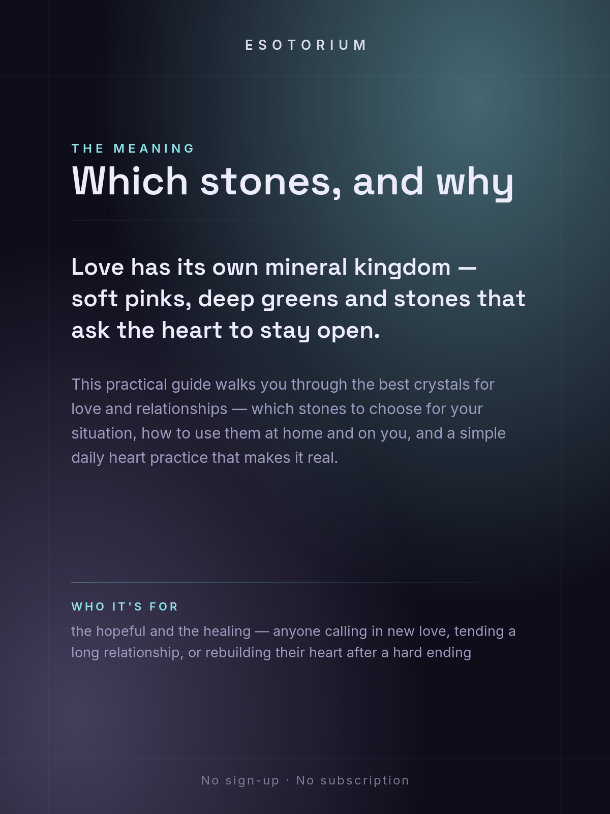 Crystals for Love & Relationships — what it means