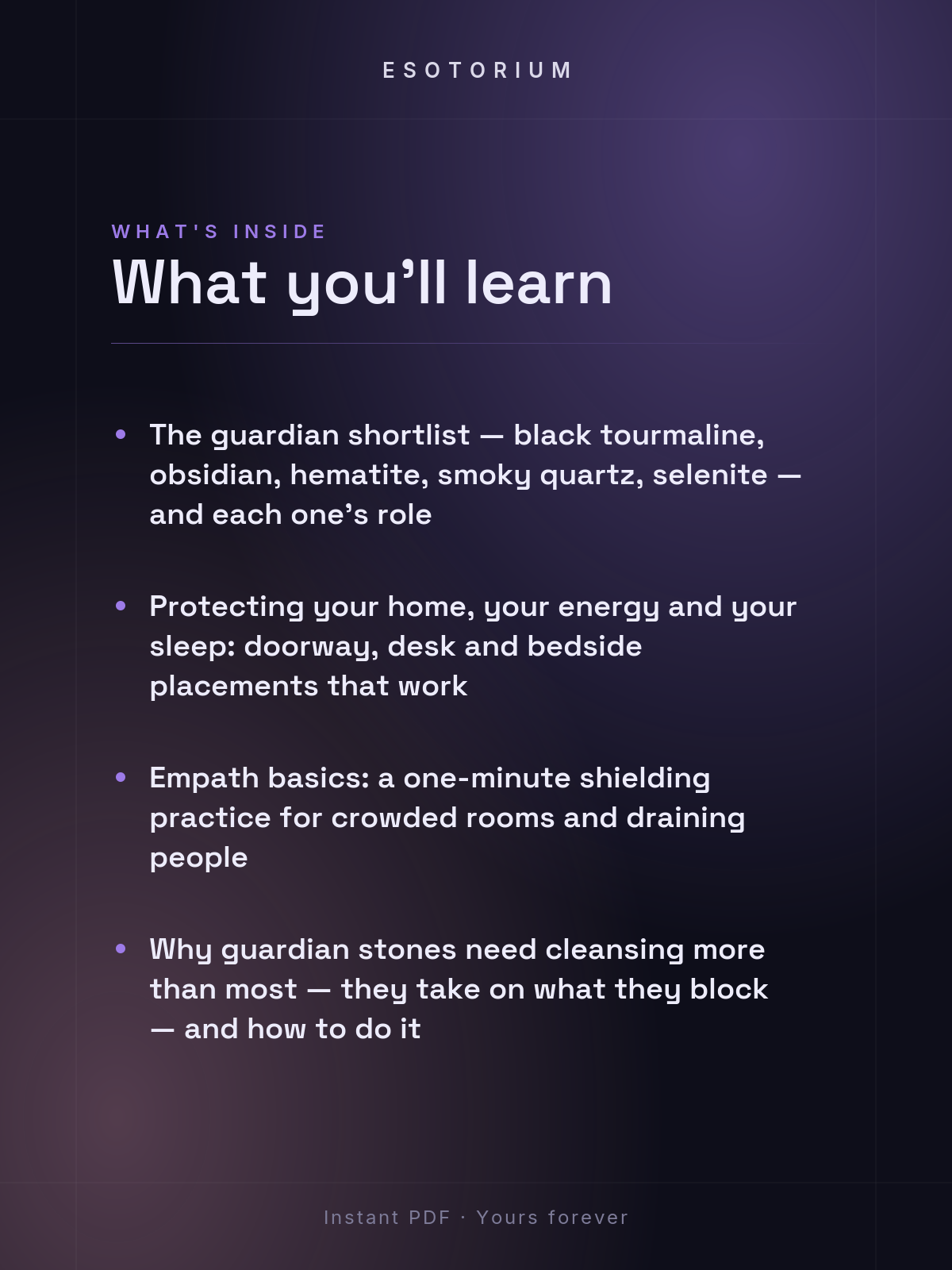 Crystals for Protection — what you'll learn