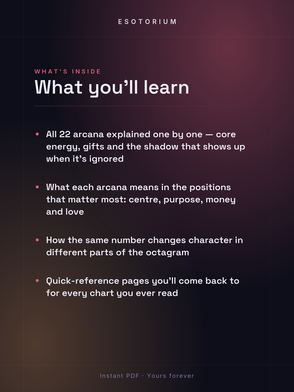 The 22 Arcana in the Matrix of Destiny — what you'll learn