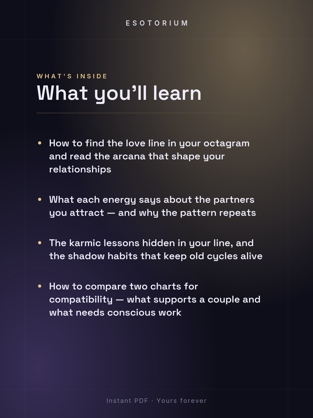 Destiny Matrix Love & Relationship Line — what you'll learn