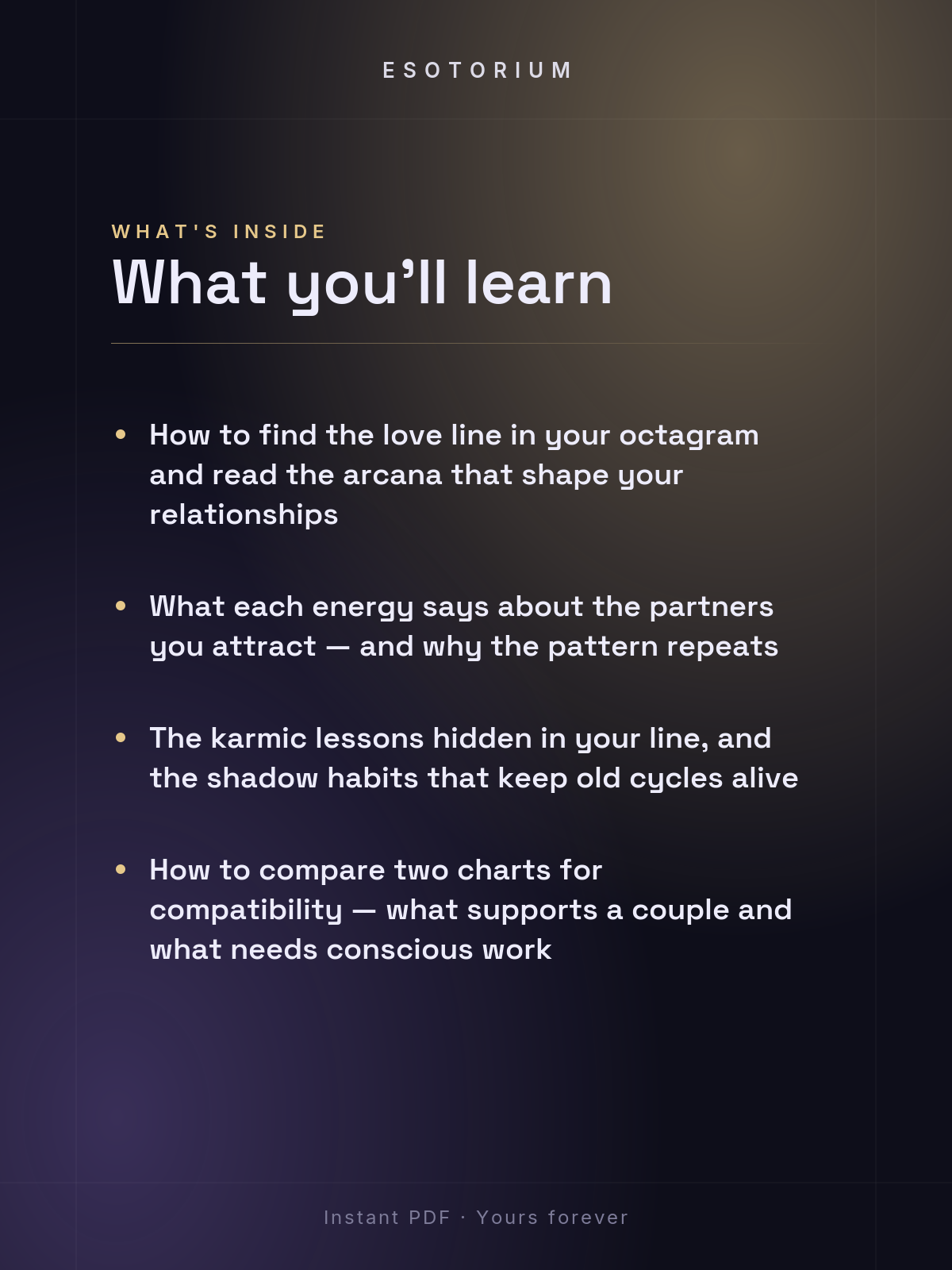 Destiny Matrix Love & Relationship Line — what you'll learn