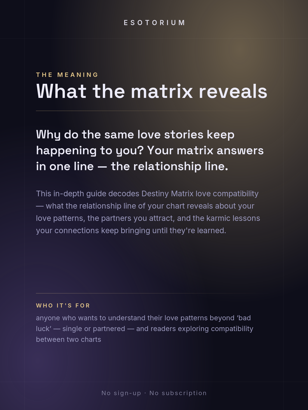 Destiny Matrix Love & Relationship Line — what it means