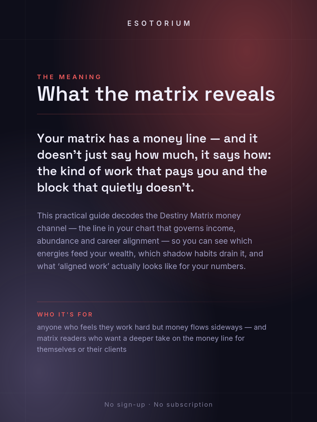 Destiny Matrix Money Channel — Your Wealth Code — what it means