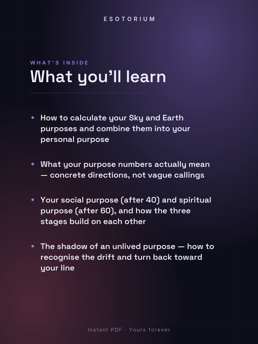 Destiny Matrix Life Purpose — Sky & Earth Purposes — what you'll learn
