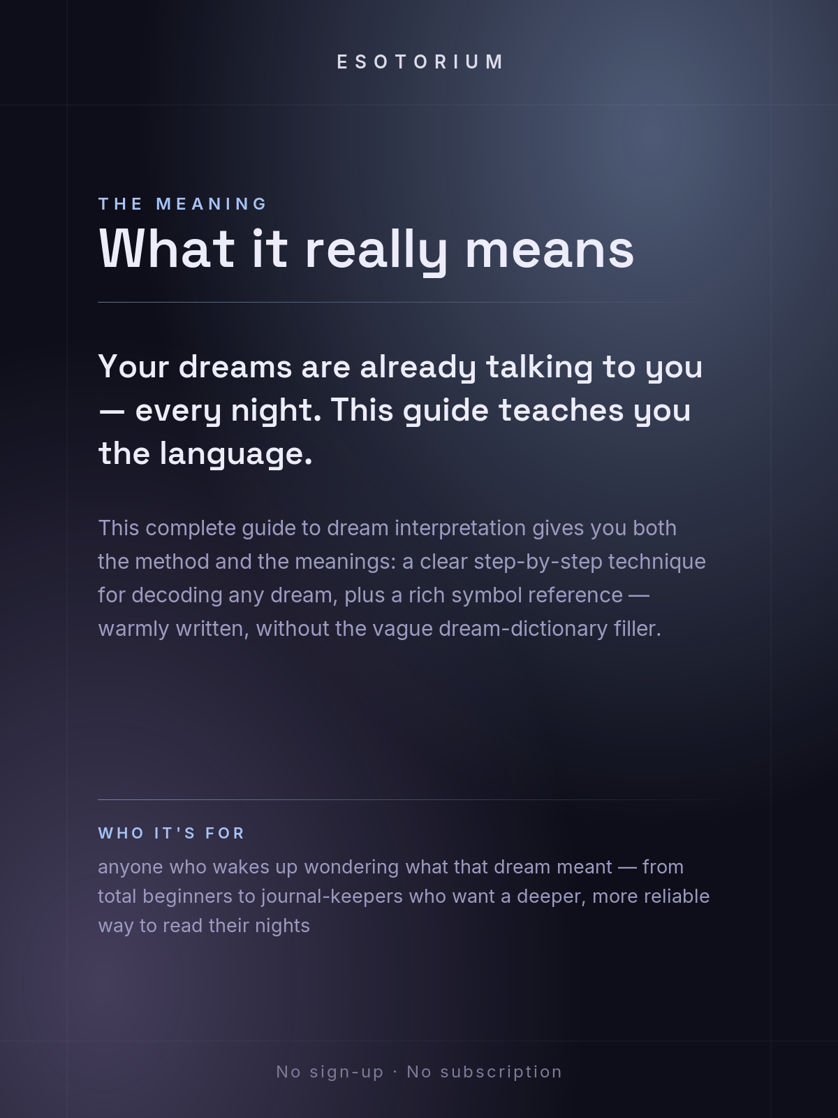 Dream Interpretation — Complete Symbol Guide — what it means