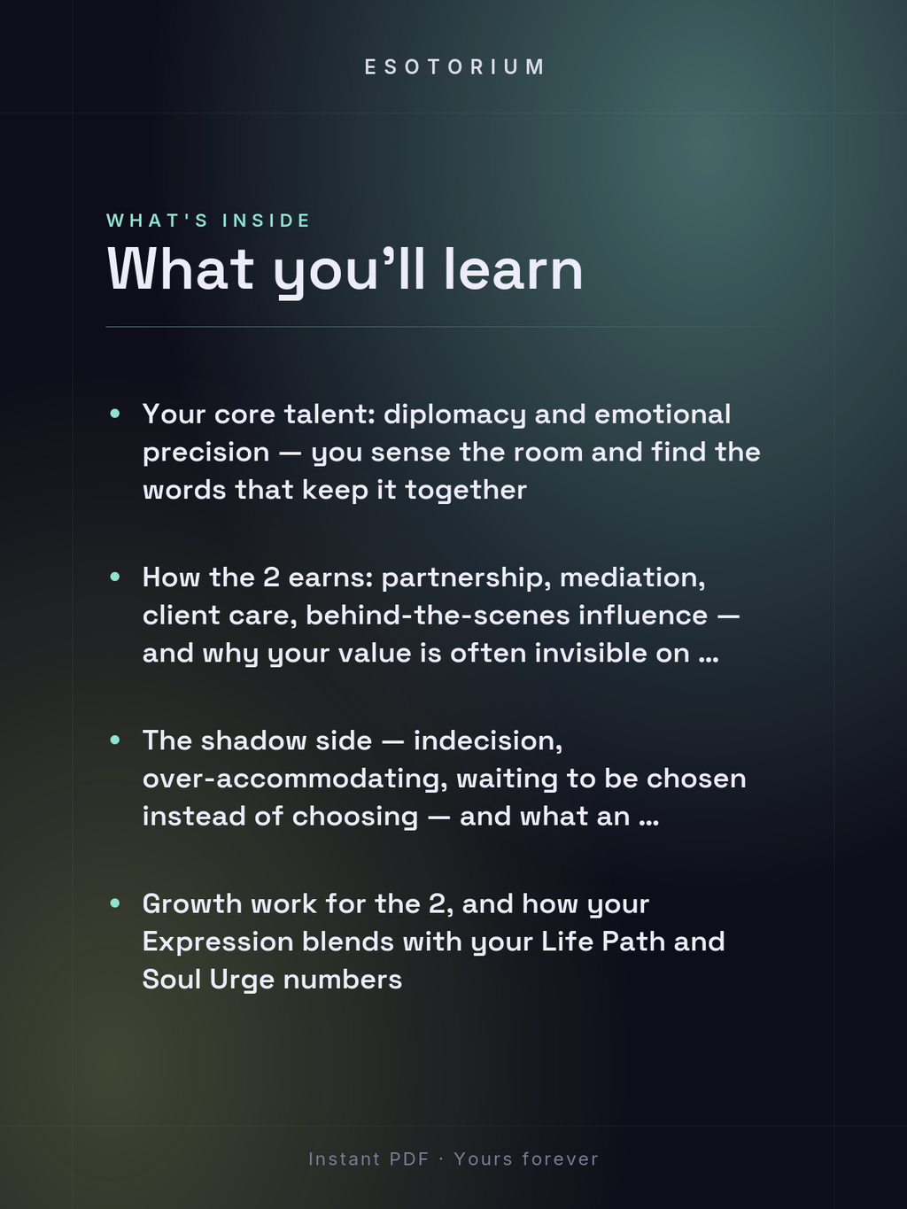 Expression Number 2 — Meaning & Talents — what you'll learn