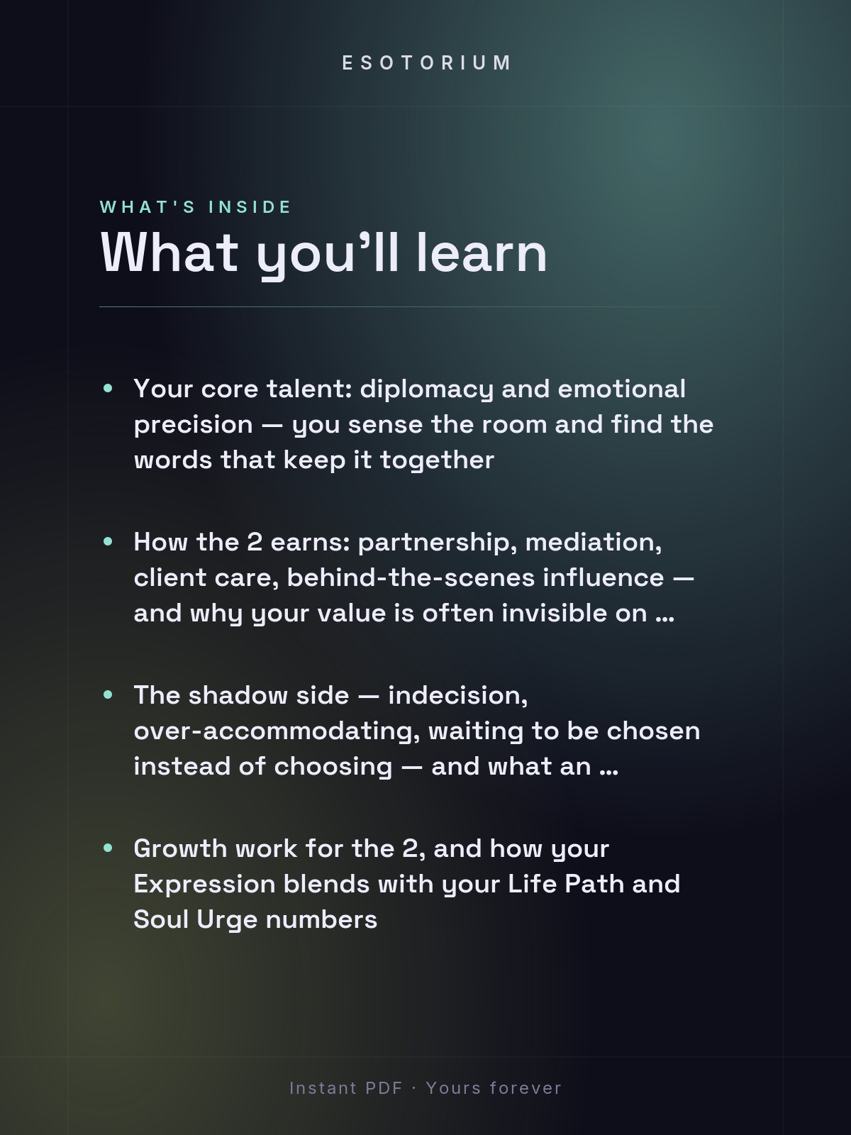Expression Number 2 — Meaning & Talents — what you'll learn