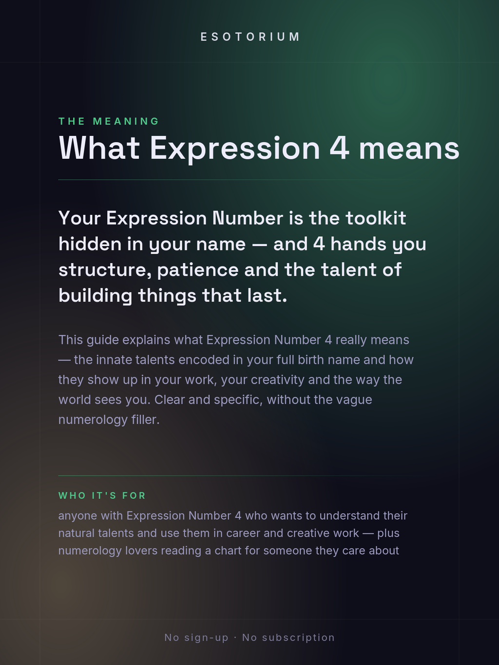 Expression Number 4 — Meaning & Talents — what it means