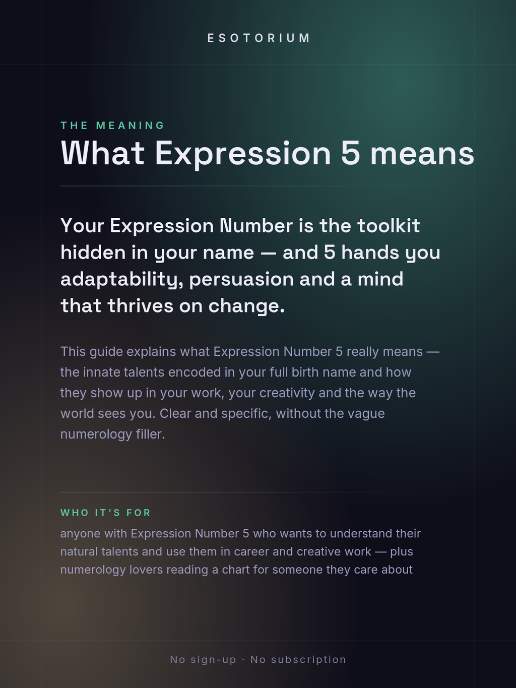 Expression Number 5 — Meaning & Talents — what it means