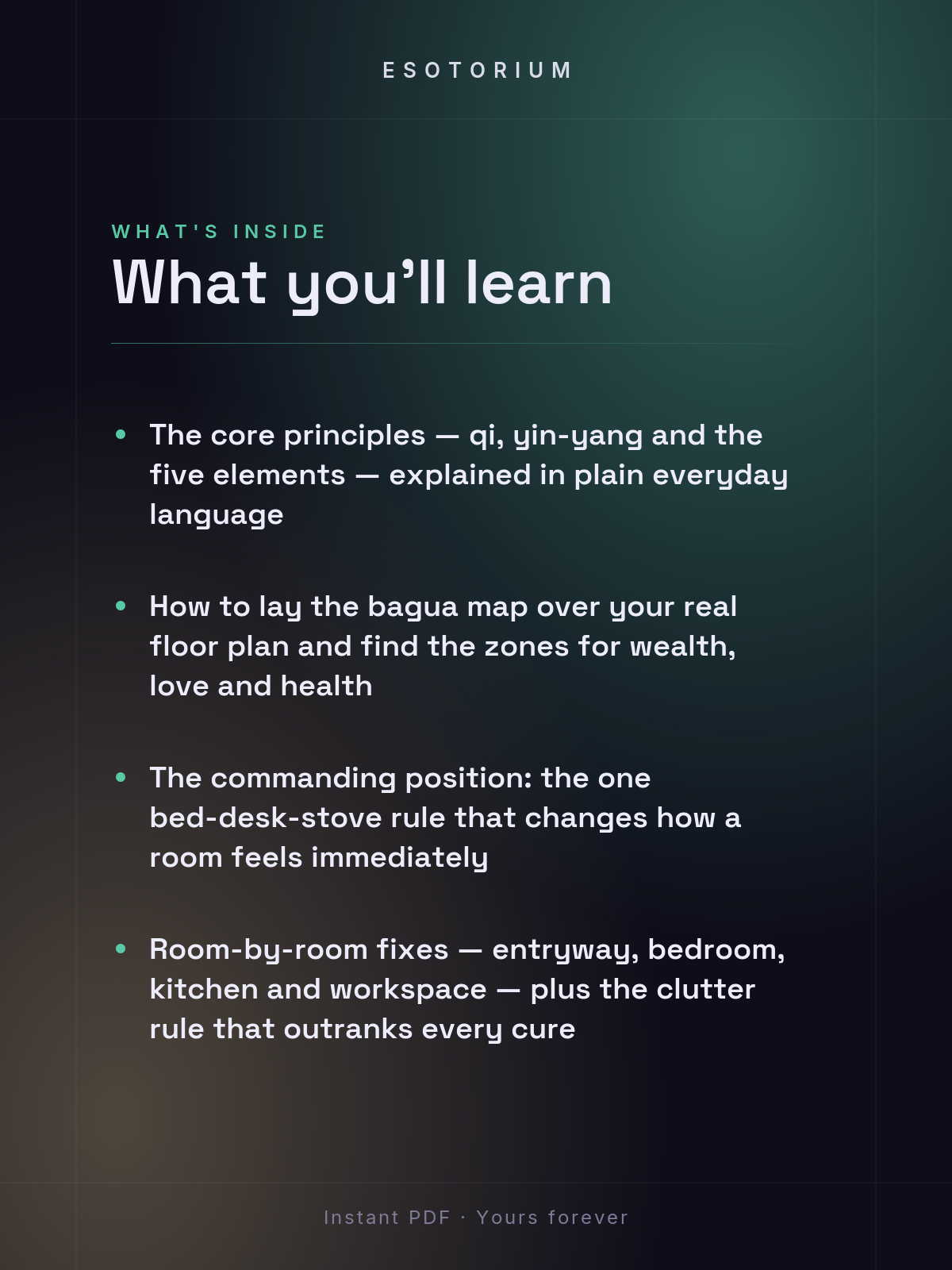 Feng Shui Basics — Energy in Your Home — what you'll learn