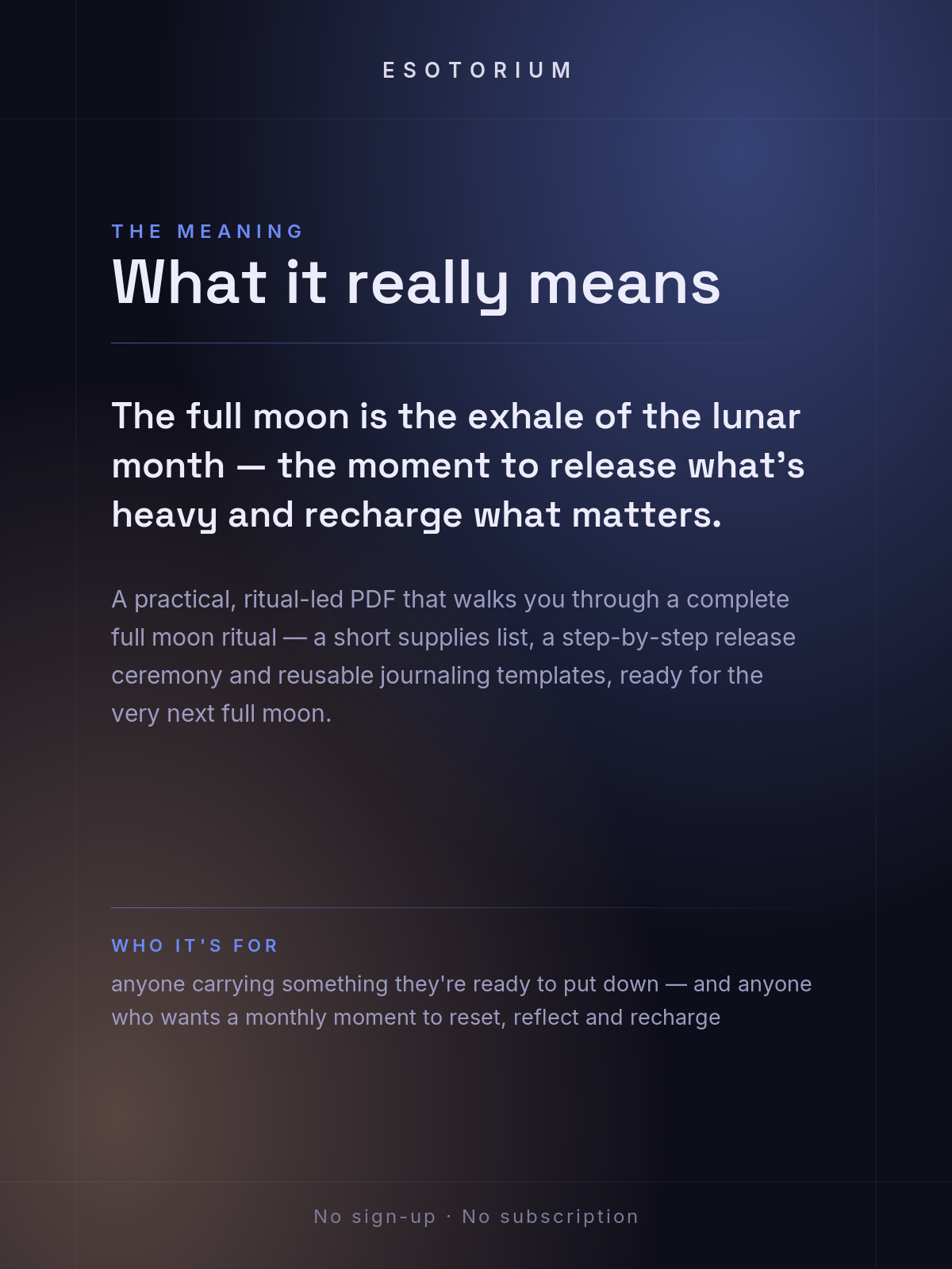 Full Moon Ritual Guide — Release & Recharge — what it means