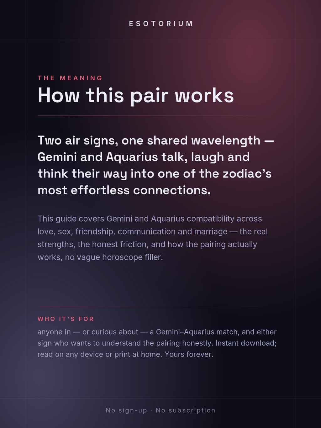 Gemini and Aquarius Compatibility — Love, Sex & Friendship — What it means