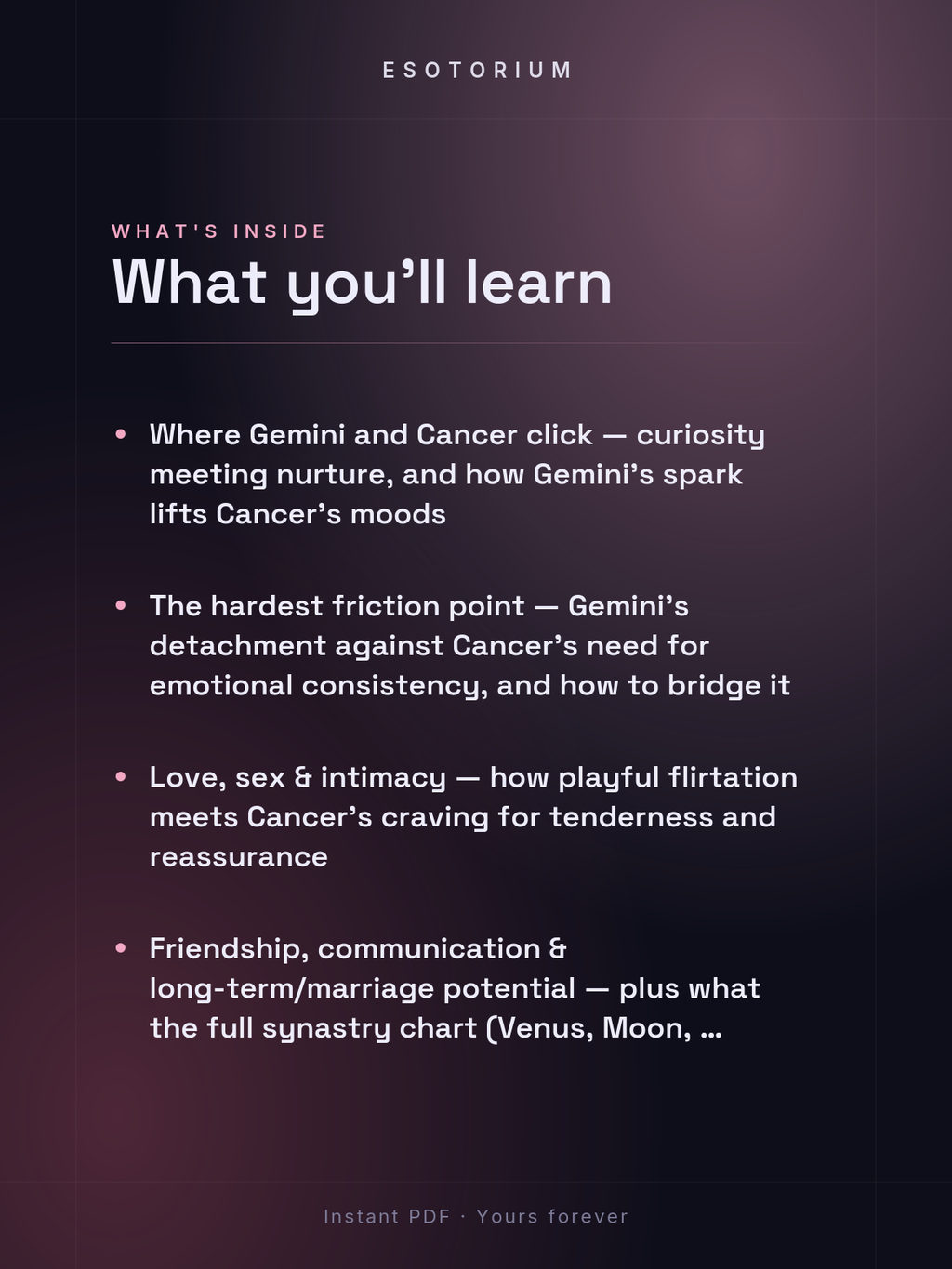 Gemini and Cancer Compatibility — Love, Sex & Friendship — What's inside