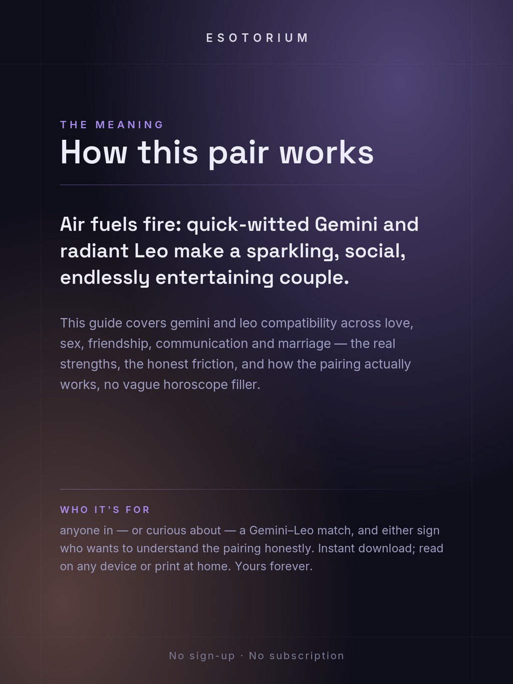 Gemini and Leo Compatibility — Love, Sex & Friendship — What it means