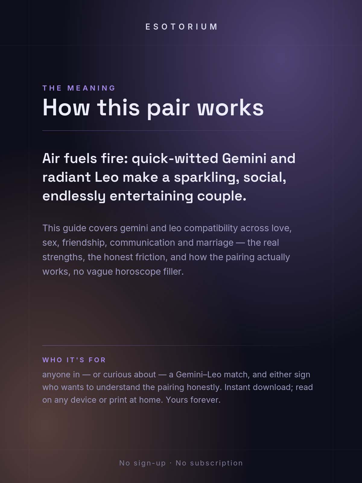 Gemini and Leo Compatibility — Love, Sex & Friendship — What it means