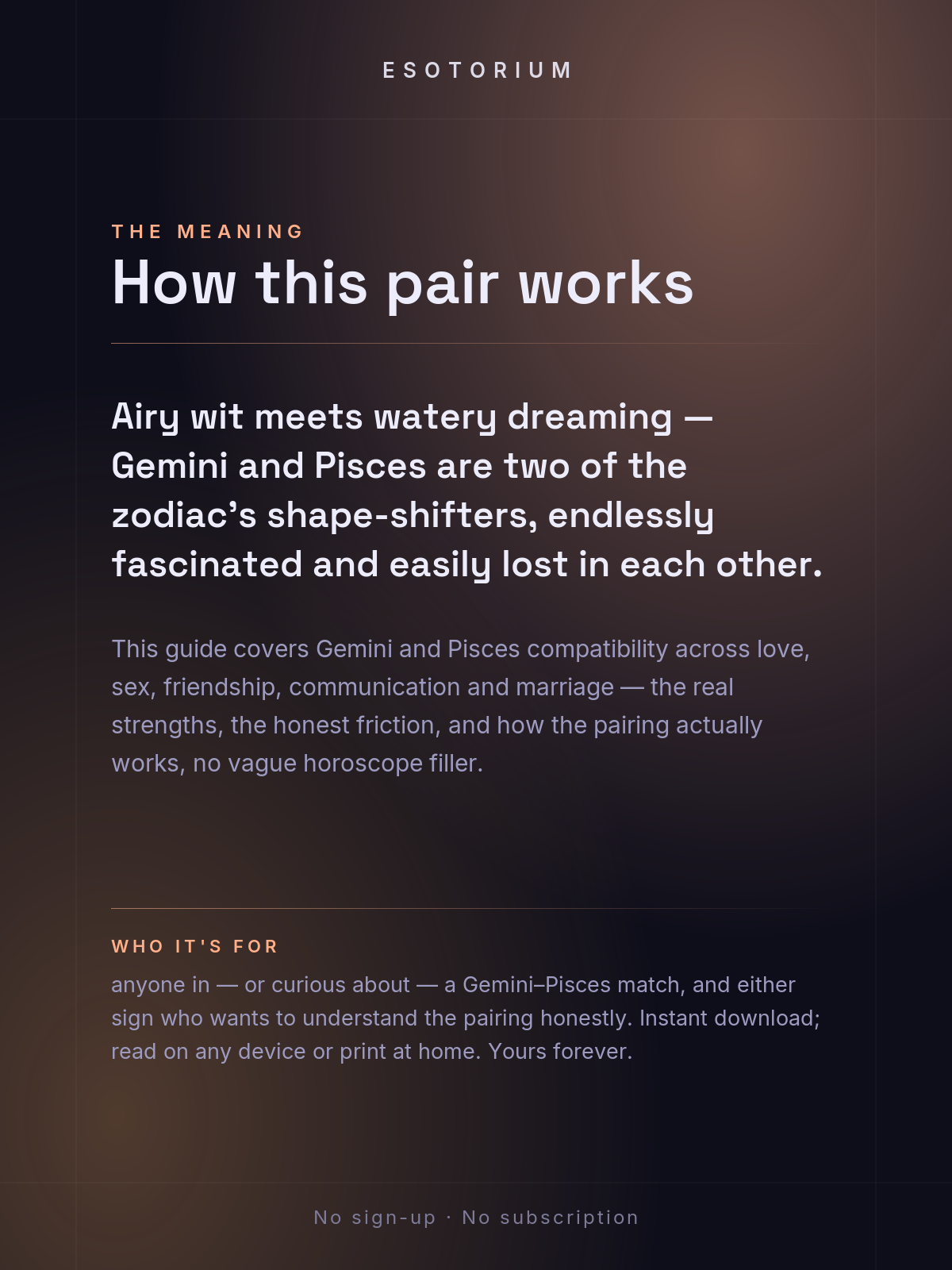 Gemini and Pisces Compatibility — Love, Sex & Friendship — What it means