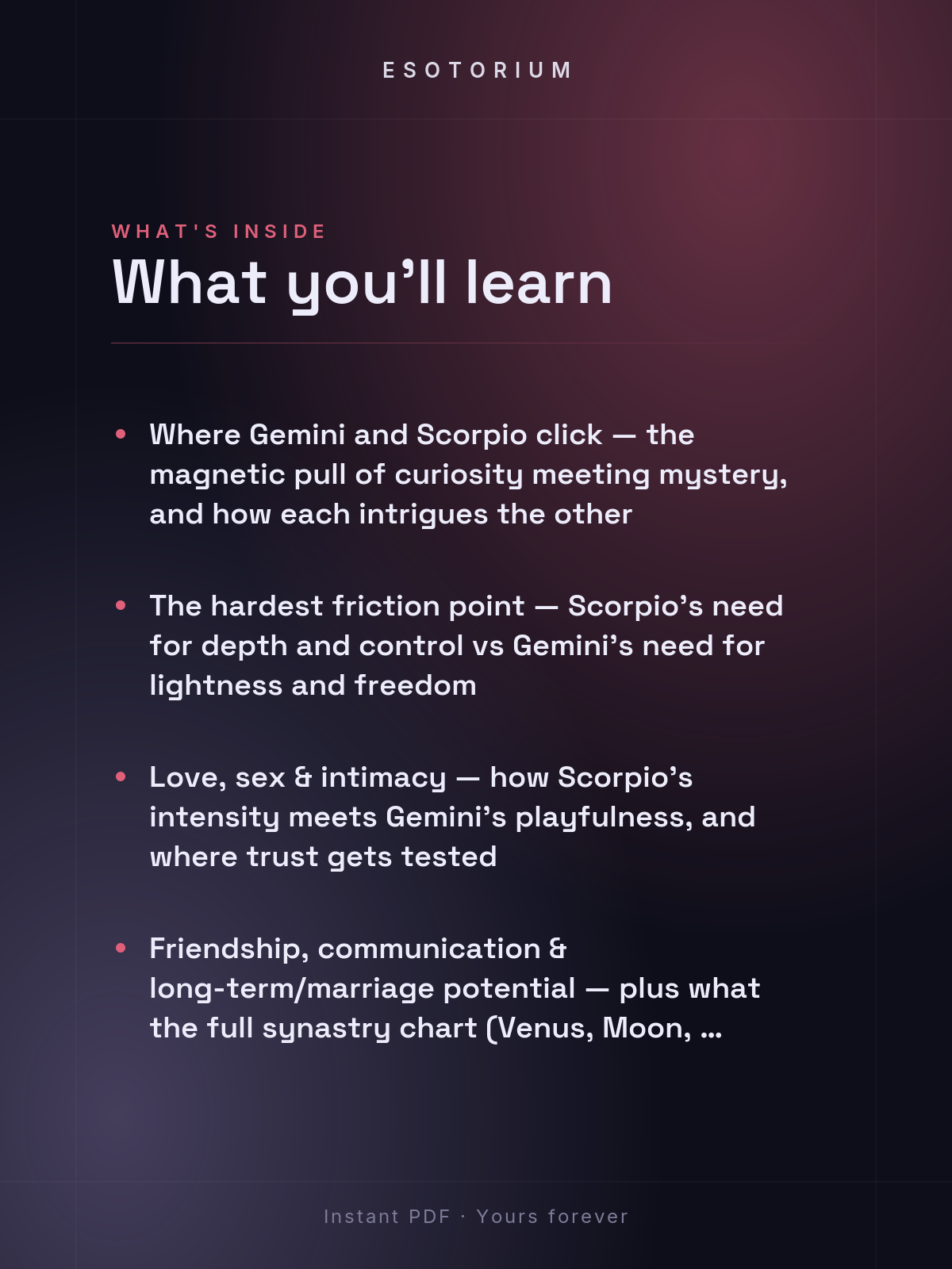 Gemini and Scorpio Compatibility — Love, Sex & Friendship — What's inside