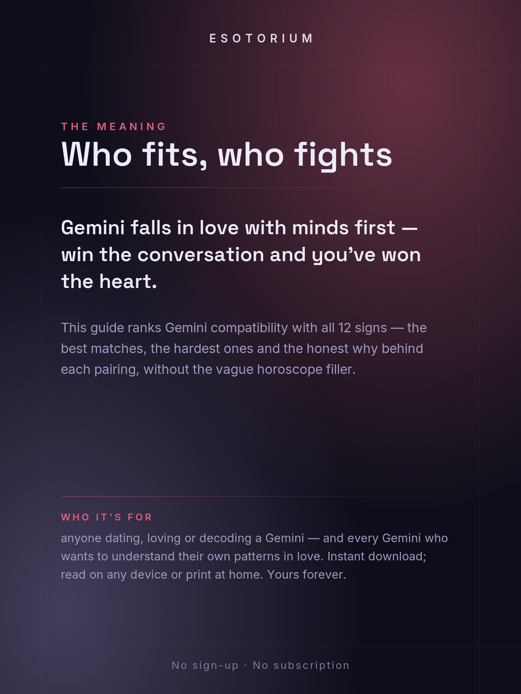 Gemini Compatibility — Best & Worst Matches — What it means