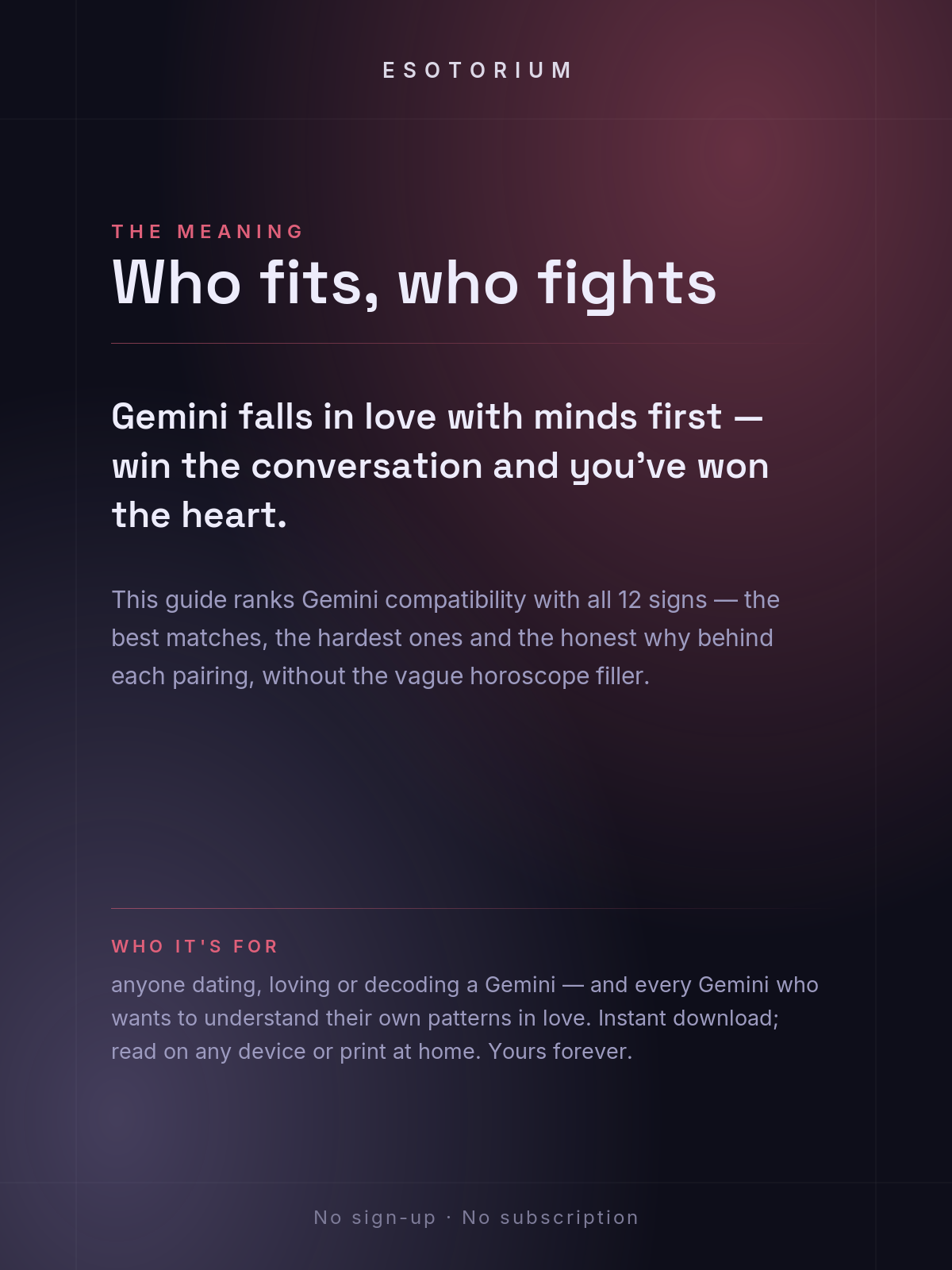 Gemini Compatibility — Best & Worst Matches — What it means