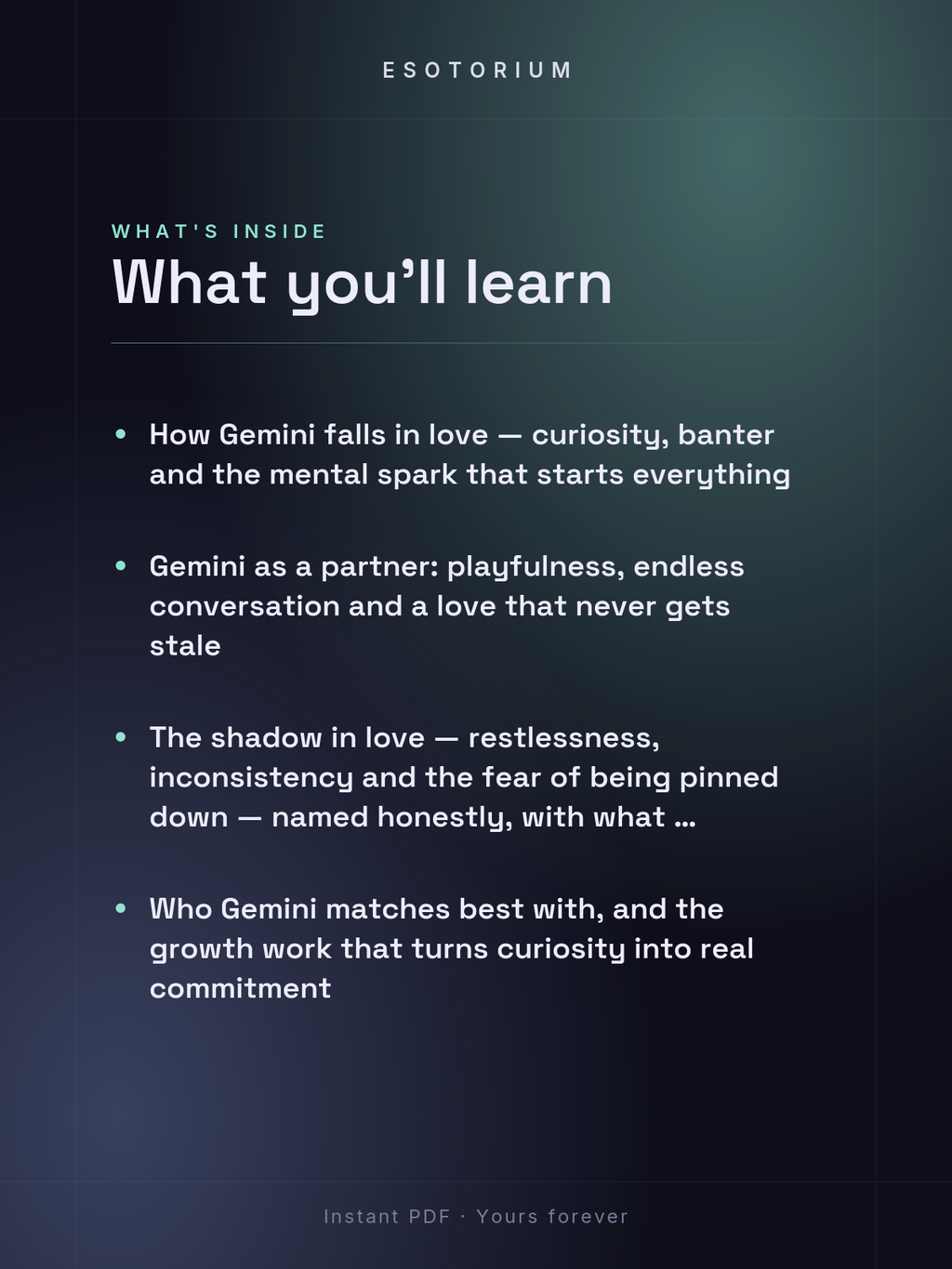 Gemini in Love & Relationships — what you'll learn