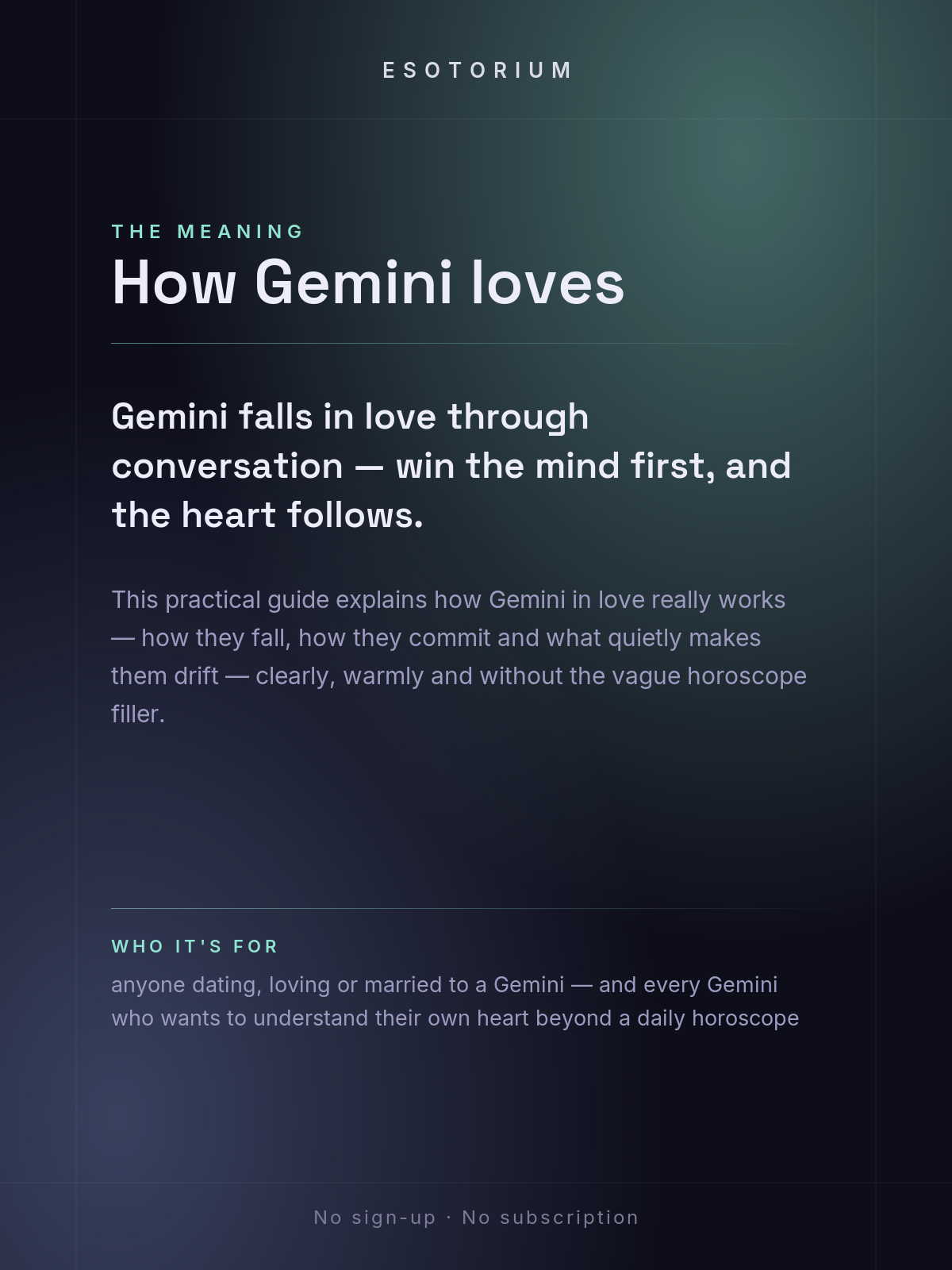 Gemini in Love & Relationships — what it means