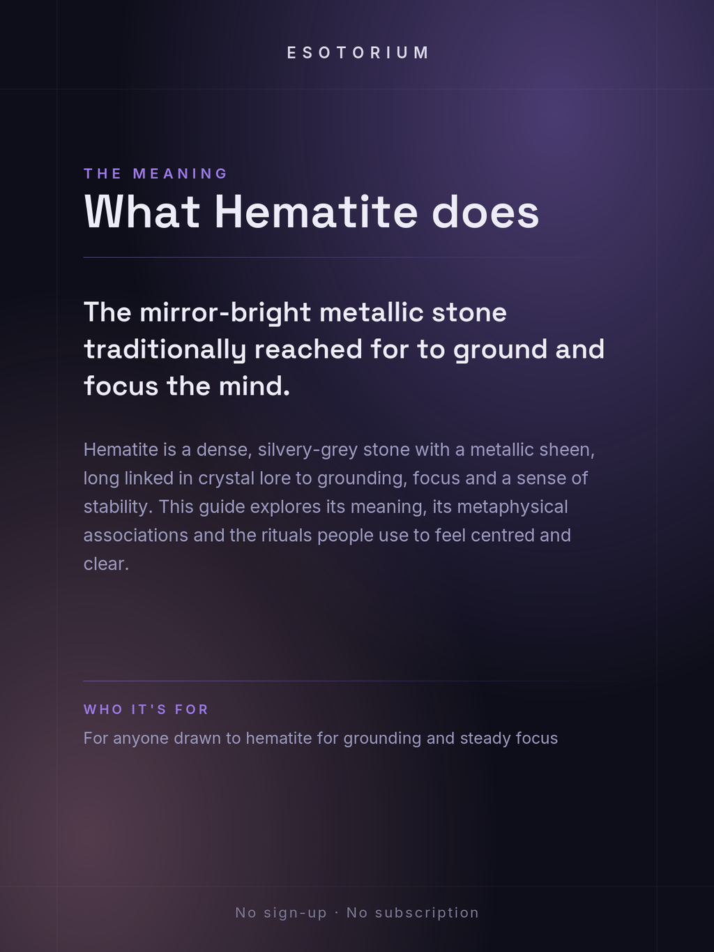 Hematite — Meaning, Uses & Healing Properties — what it means