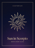 Sun in Scorpio — Esotorium birth chart PDF guide cover